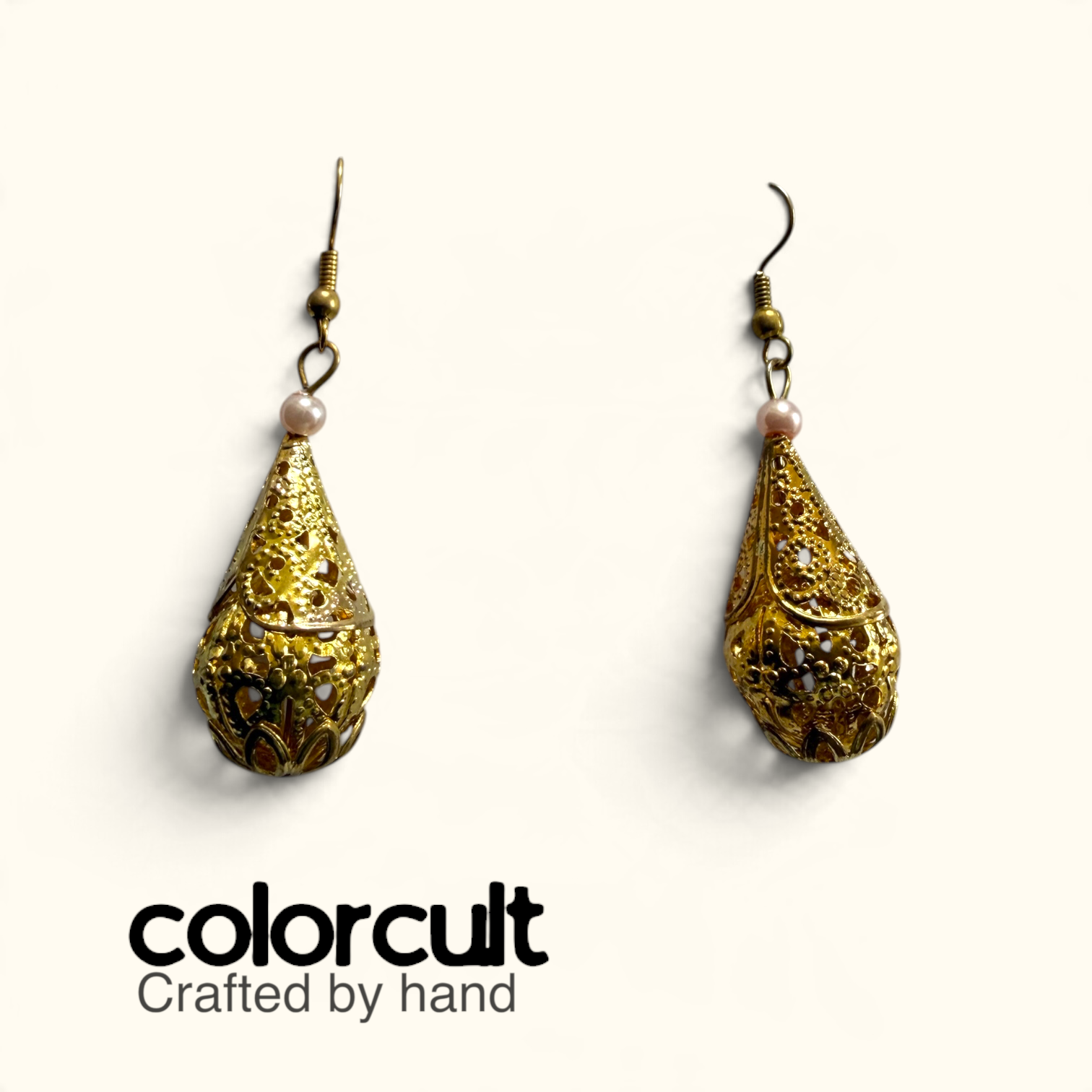 Fuchsia Pearl & Filigree Bell Drop Earrings (1).PNG