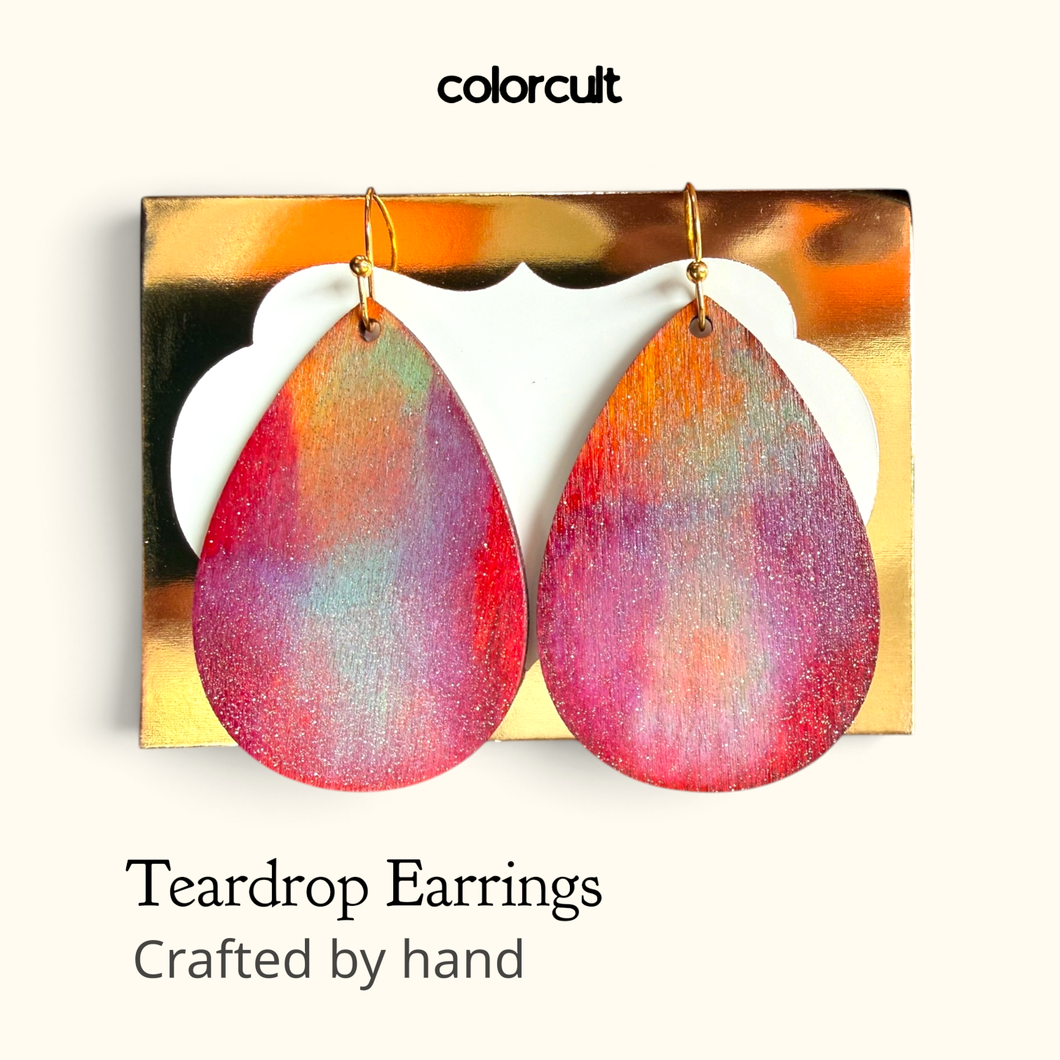 Prism Shimmer Teardrop Earrings