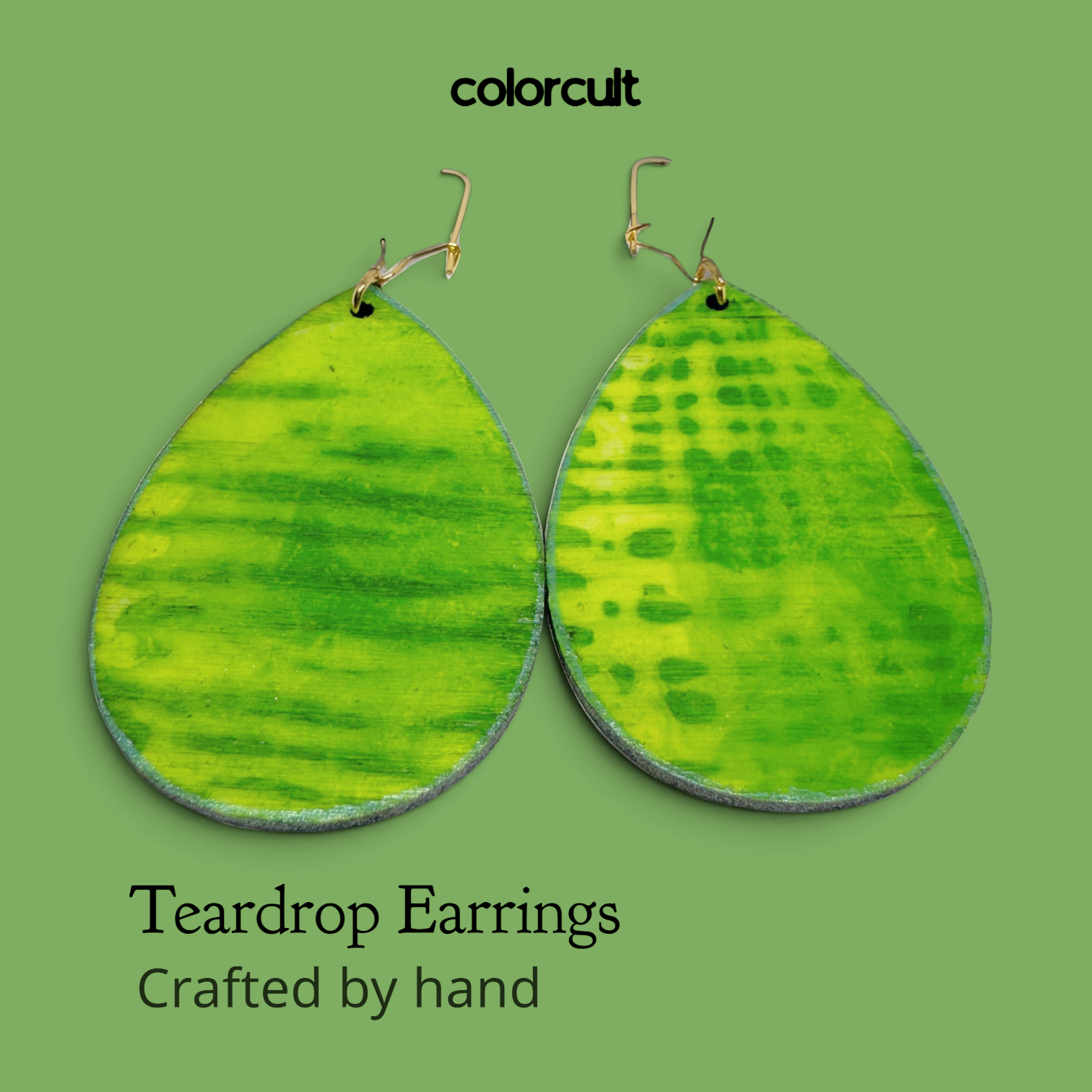 Chartreuse Teardrop Earrings