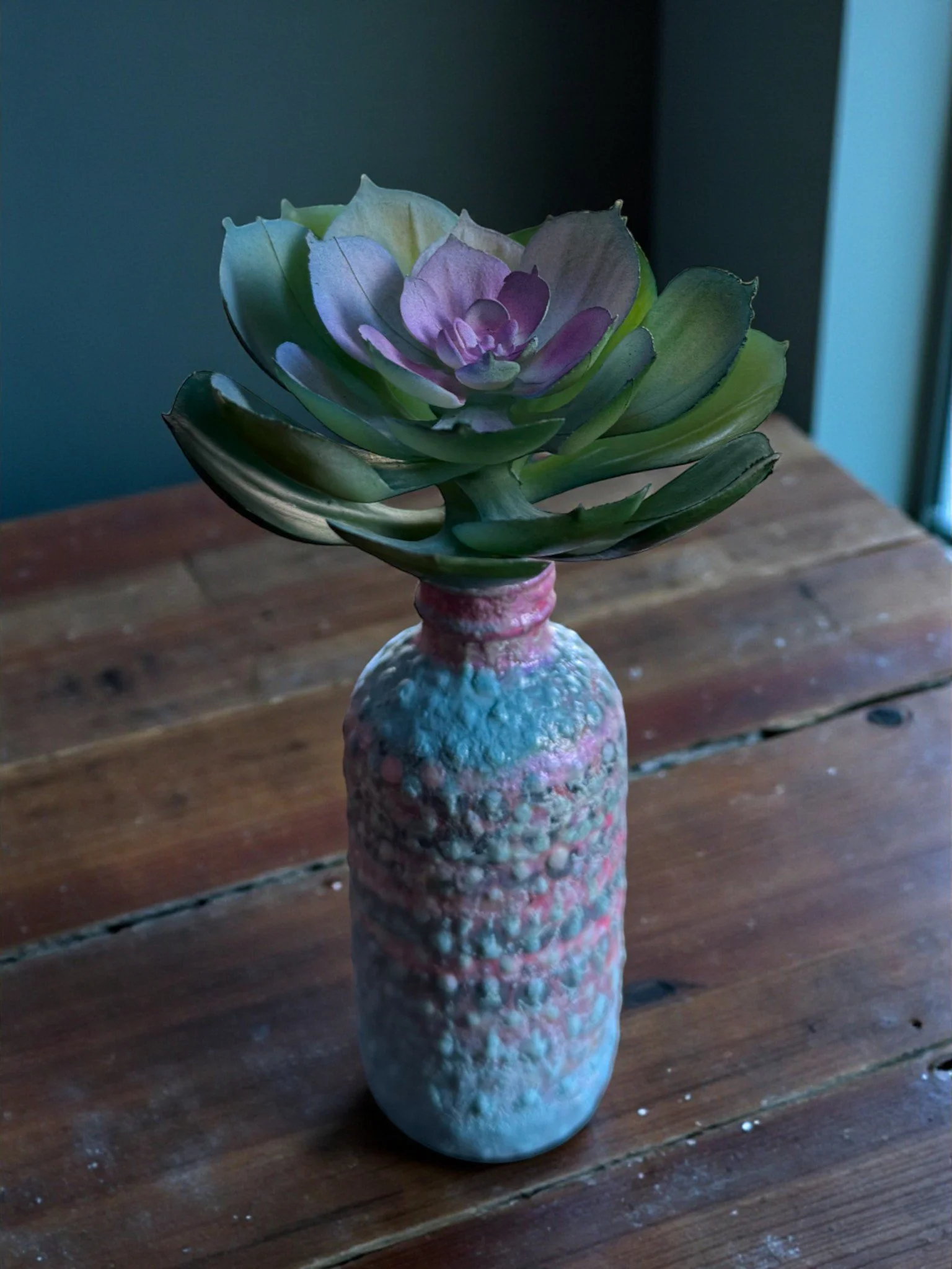 Deluxe Pastel Succulent Bud Bottle
