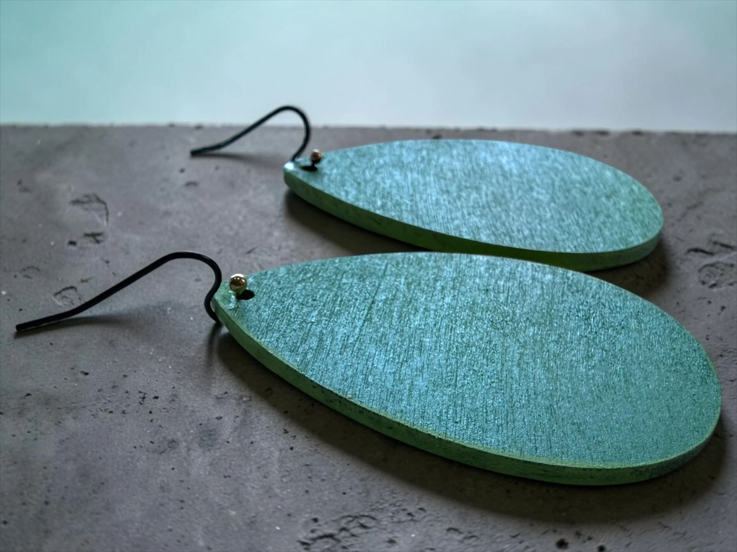 Jaded Teardrop Earrings by Color Cult