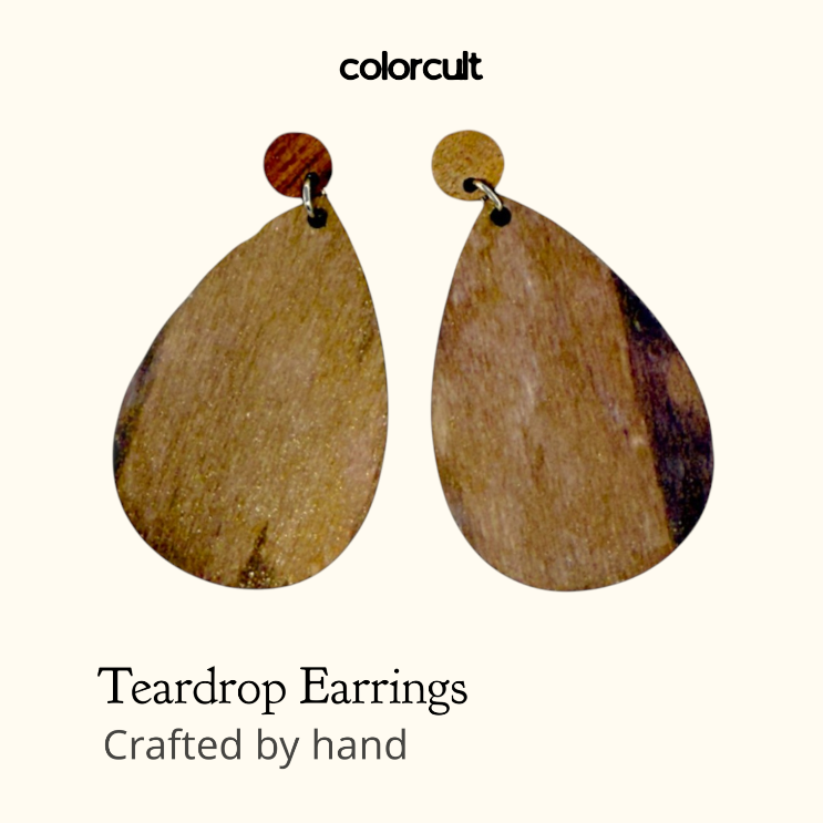 Eco-Chic Teardrop Earrings