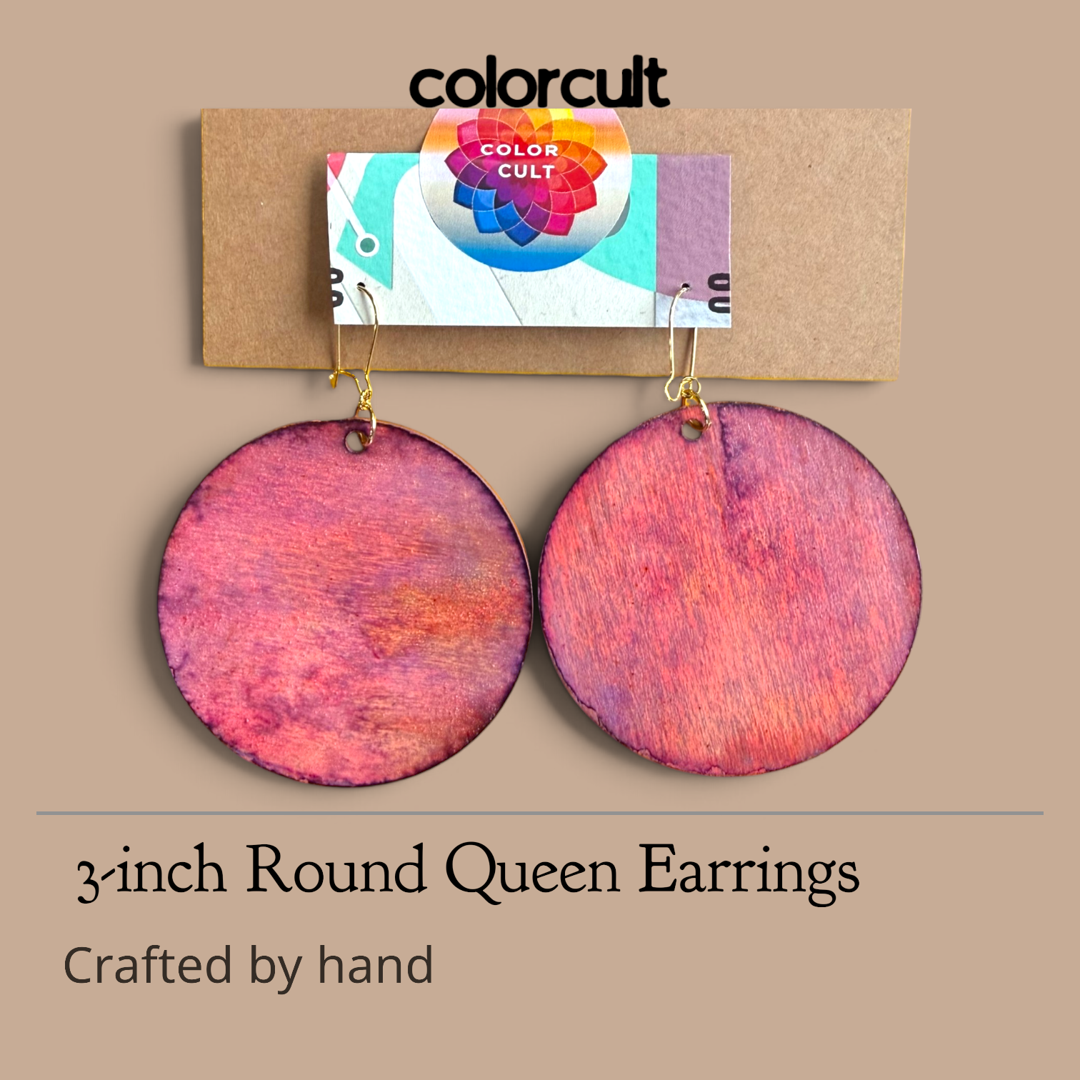 Rare Roja Reversible Queen Round Earrings