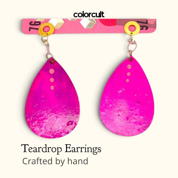 Pink Cloud Teardrop Earrings