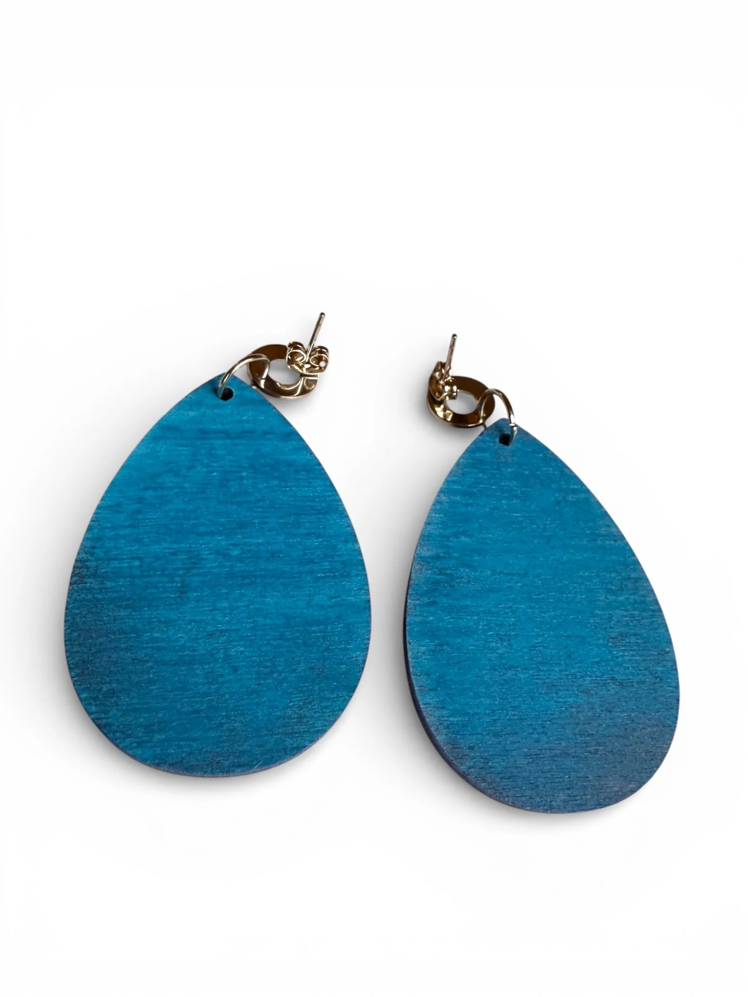 Backside of Blacklight Special Teardrop Earrings by Color Cult