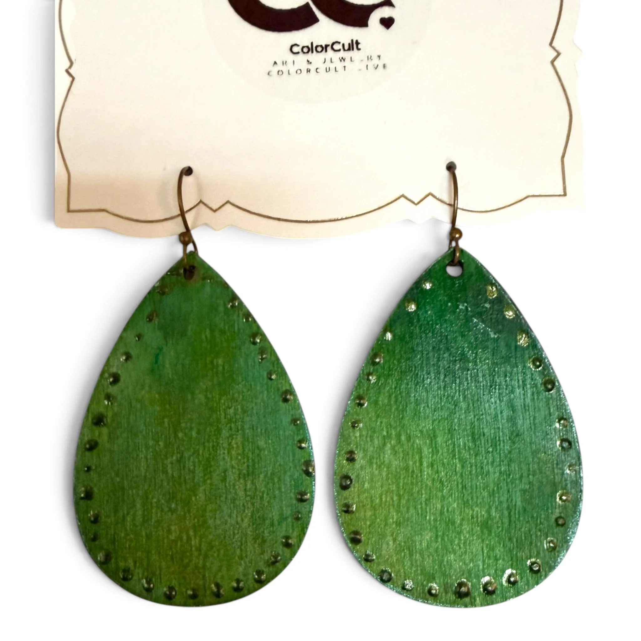 Grass Teardrop Earrings