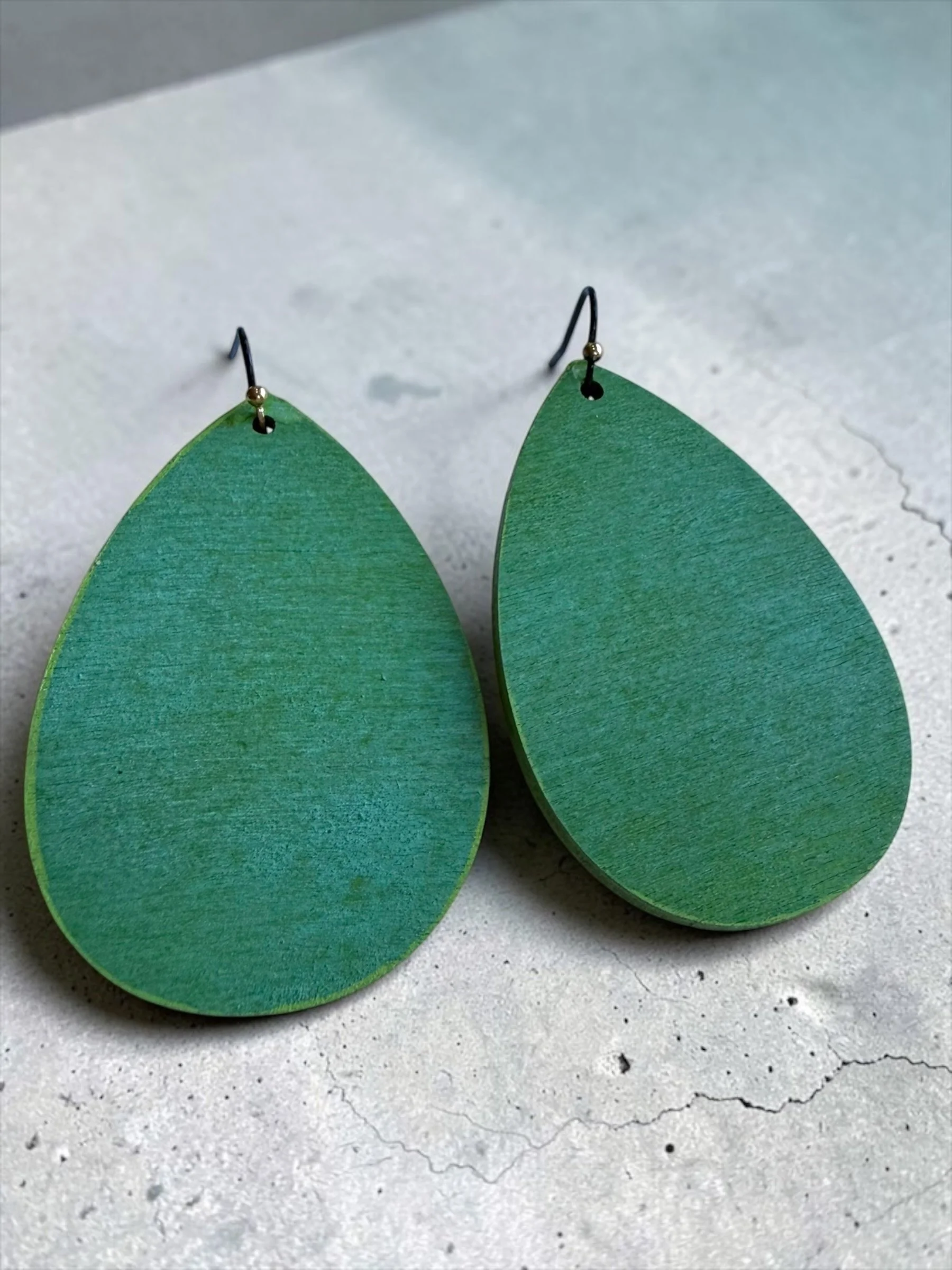 Jaded Teardrop Earrings by Color Cult