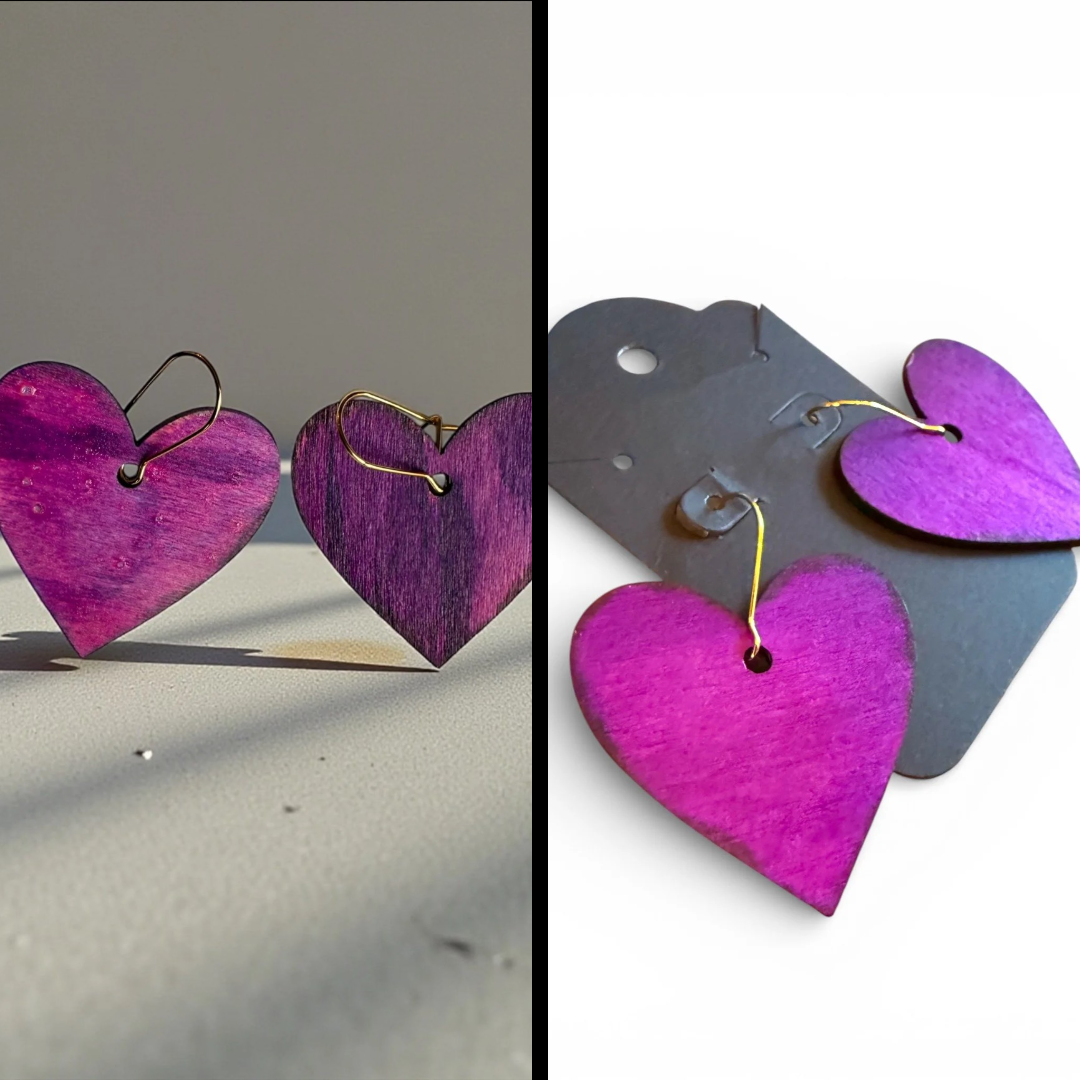 More Love Earrings - Purple Shimmer