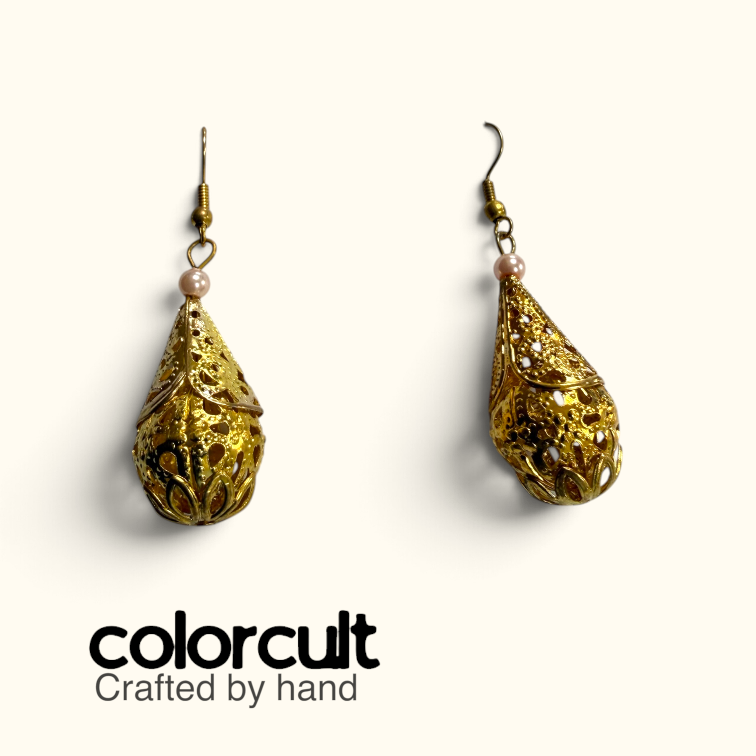 Fuchsia Pearl & Filigree Bell Drop Earrings (5).PNG