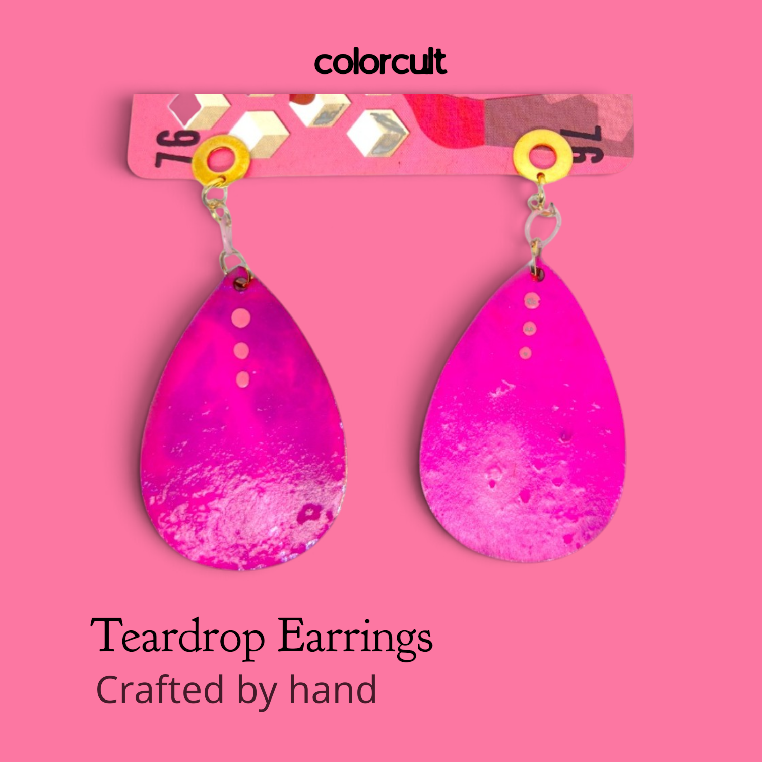 Pink Cloud Teardrop Earrings