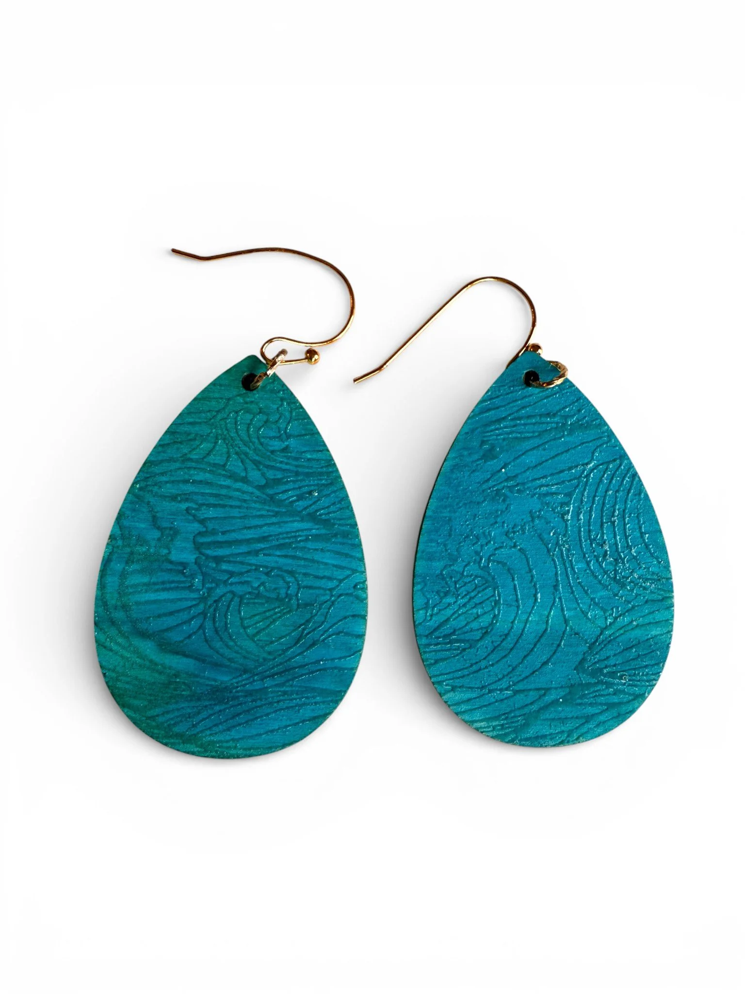 Embossed Teardrop Glow Earrings by Color Cult