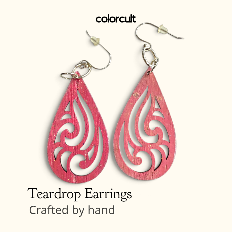 Coral Seas Teardrop Earrings