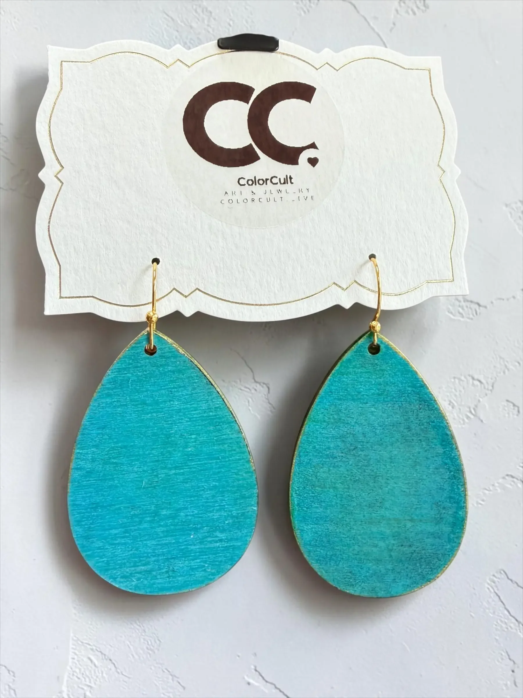 Aqua & Gold Teardrop Earrings (2).webp