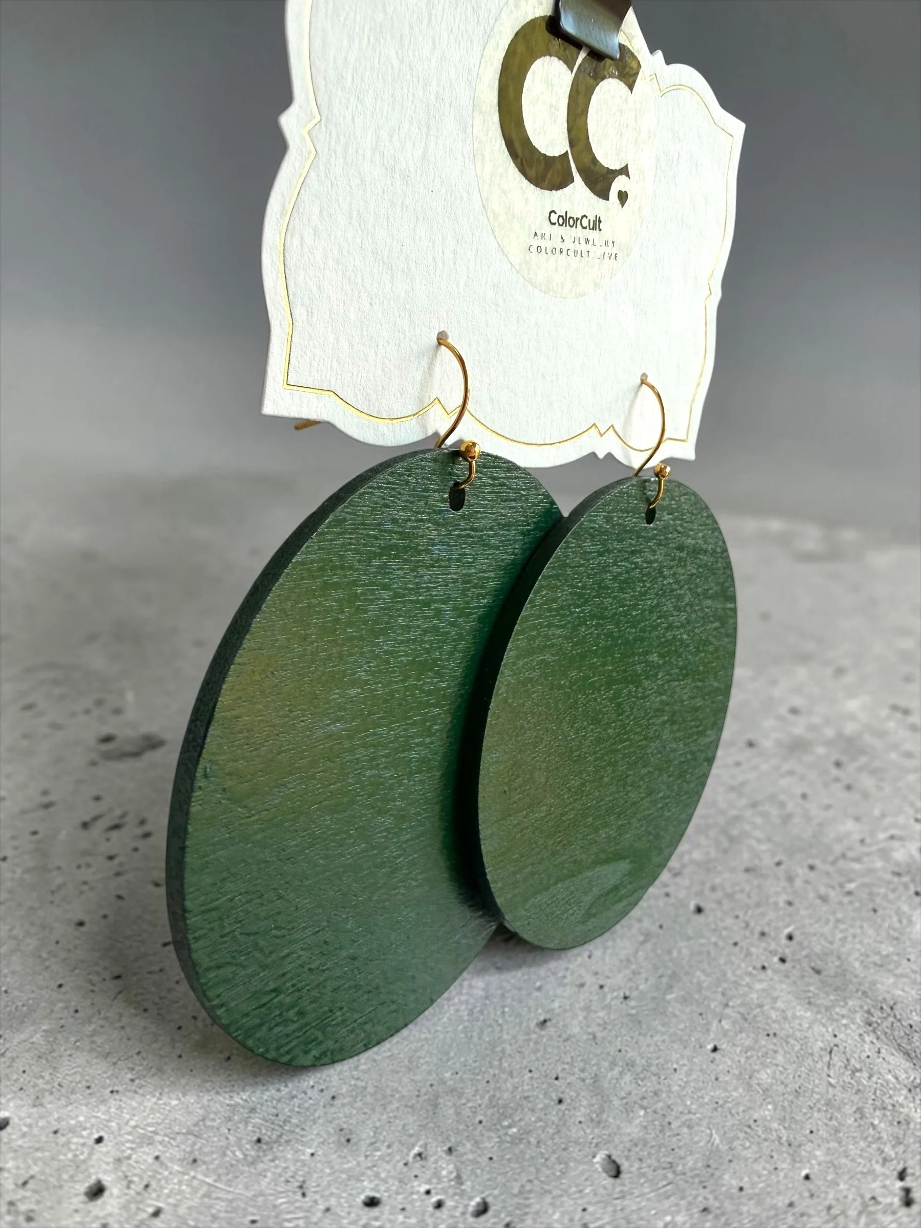 Forest Green Gloss Queen Earrings (3).JPG