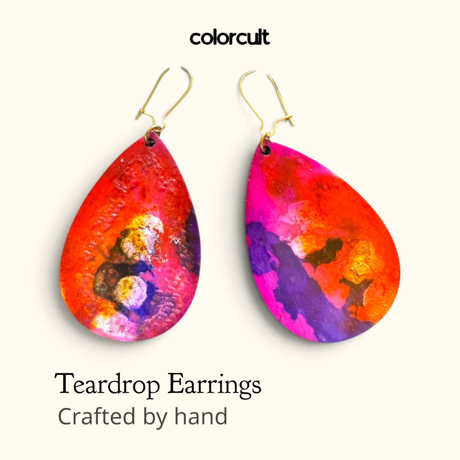 UV Glow Teardrop Earrings