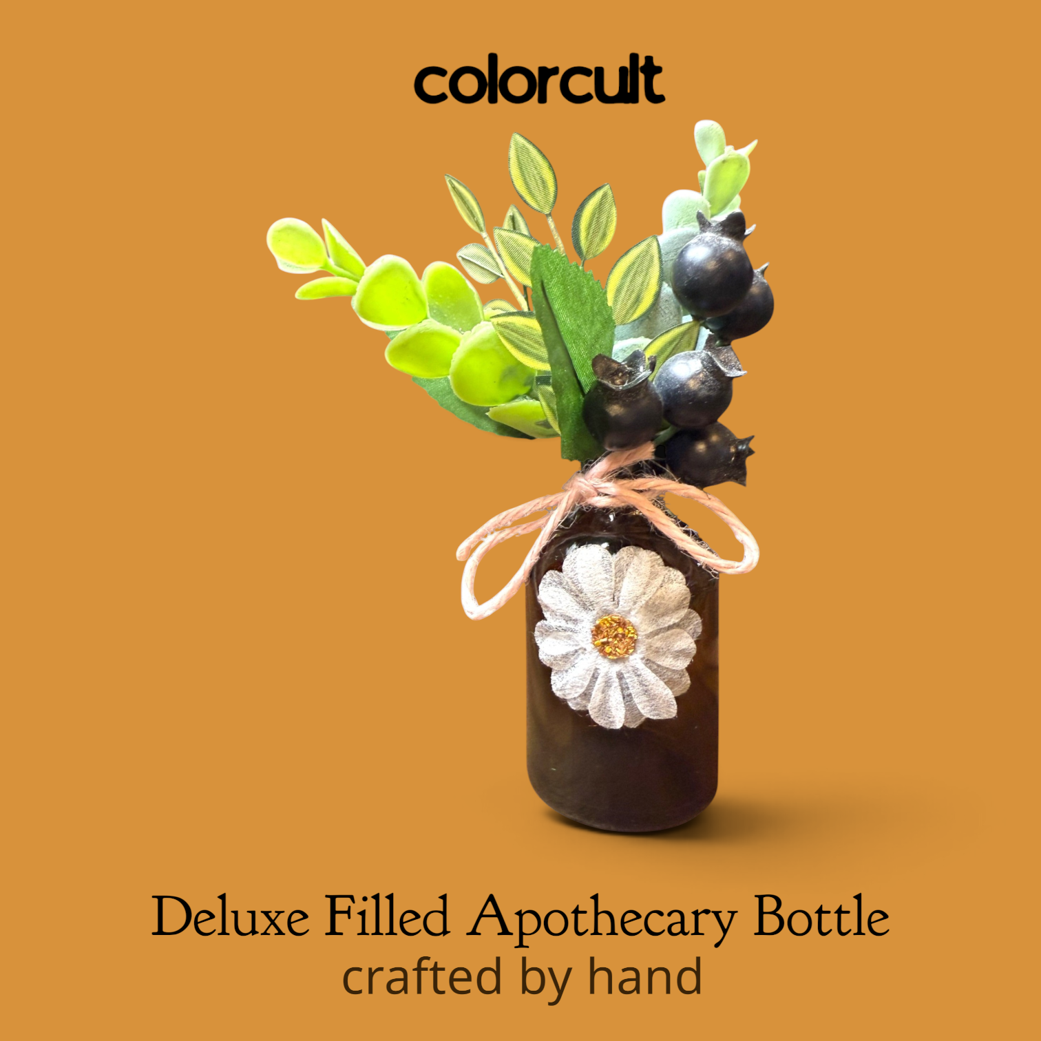 Deluxe Filled Apothecary Bottle - Blueberries