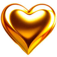 Gold heart-shaped balloon