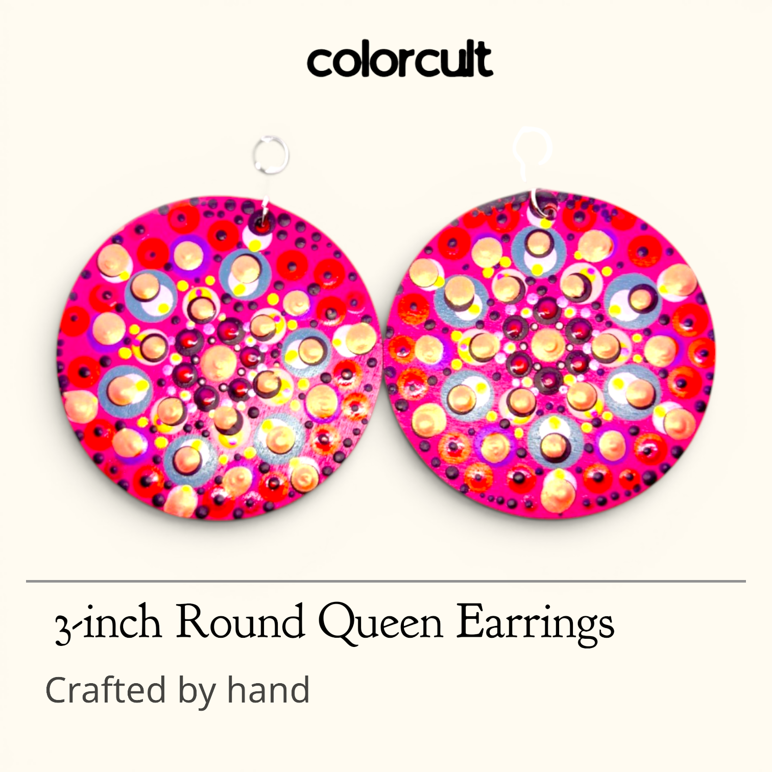 Reversible Mandala Queen Earrings