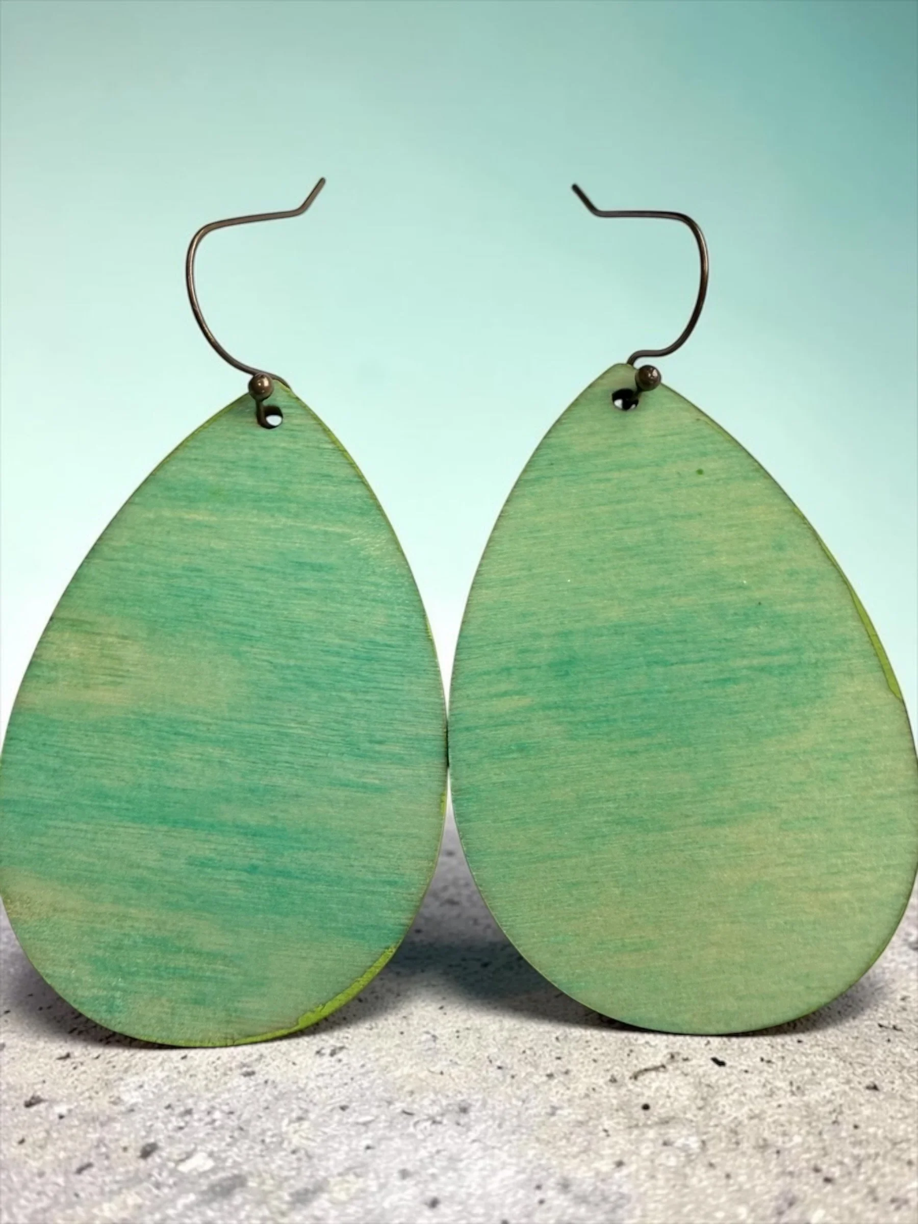 Seafoam Teardrop Earrings by Color Cult