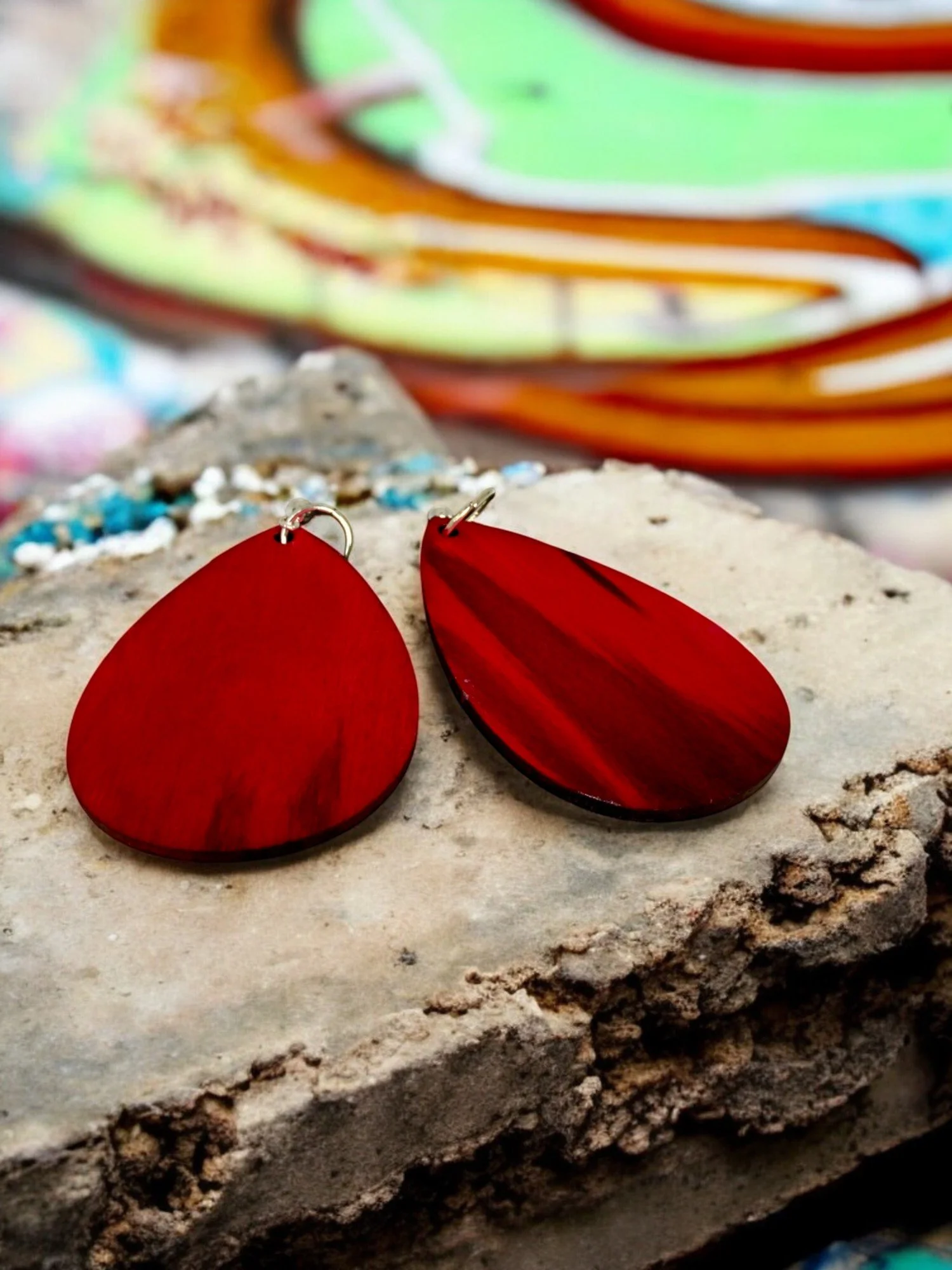 Inferno Teardrop Earrings by Color Cult
