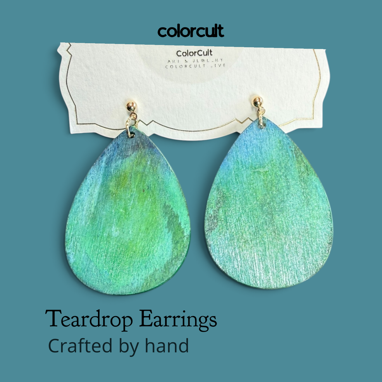 Earth Day Teardrop Earrings