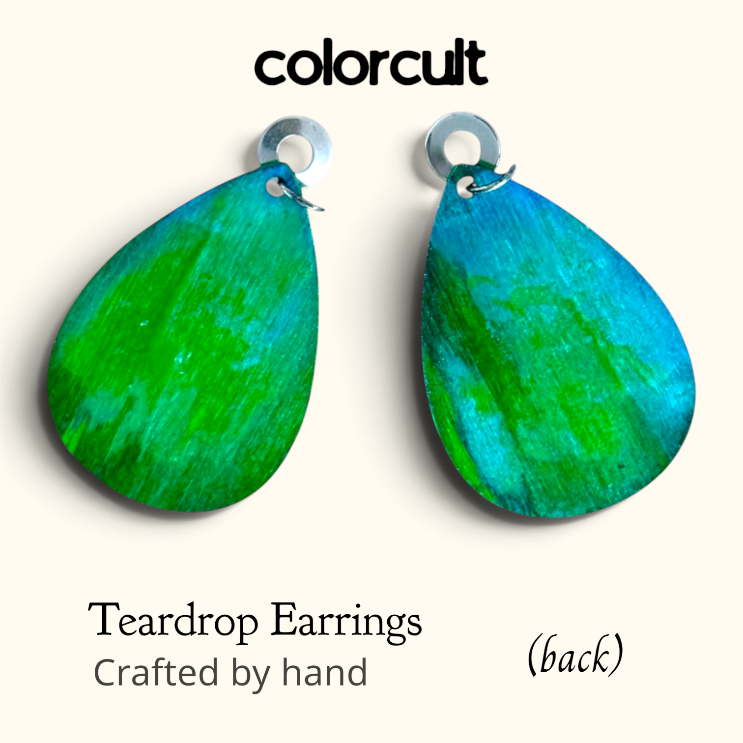 Silver Seahawk Teardrop Earrings Back Side.png