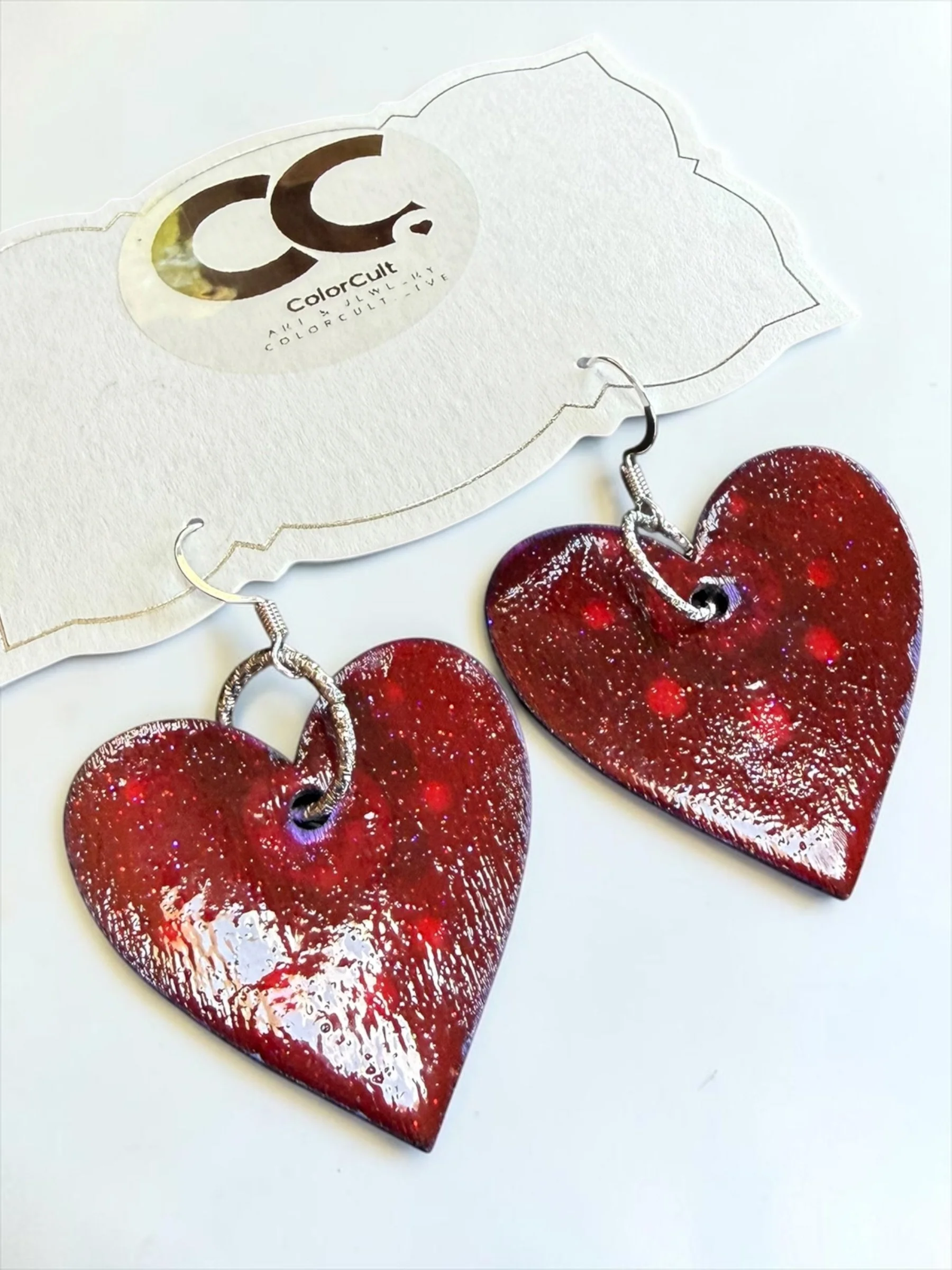 Reversible Romance Red Rustic Heart Earrings (1).JPG