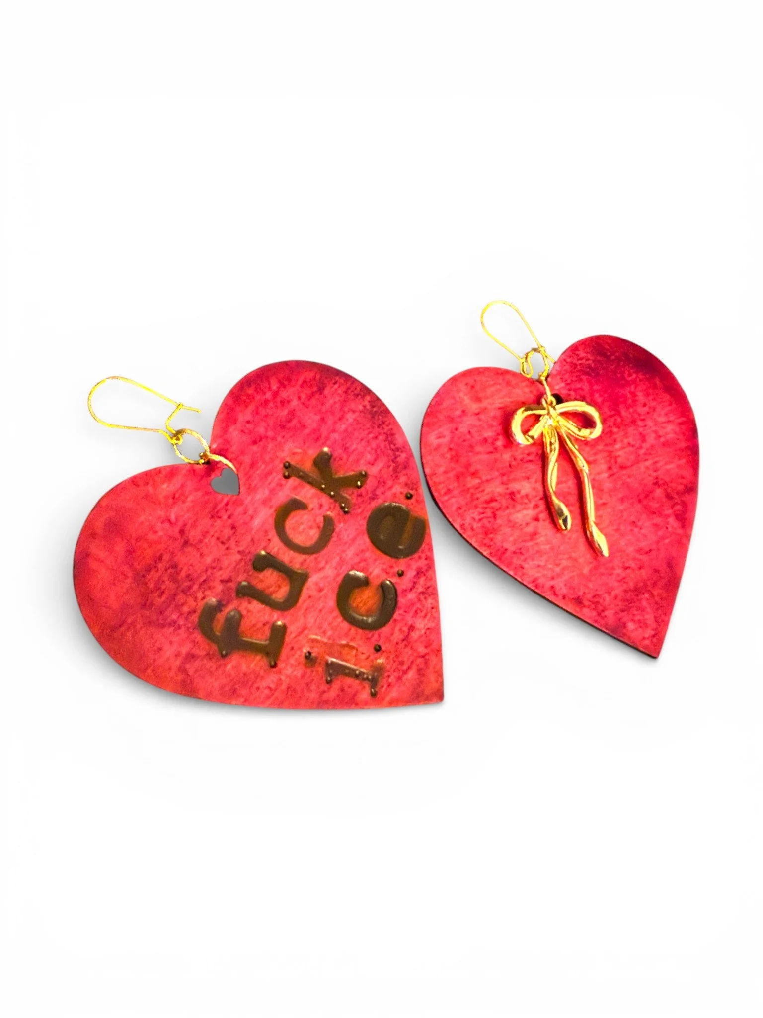 Activist Queen Earrings - Gold Bow