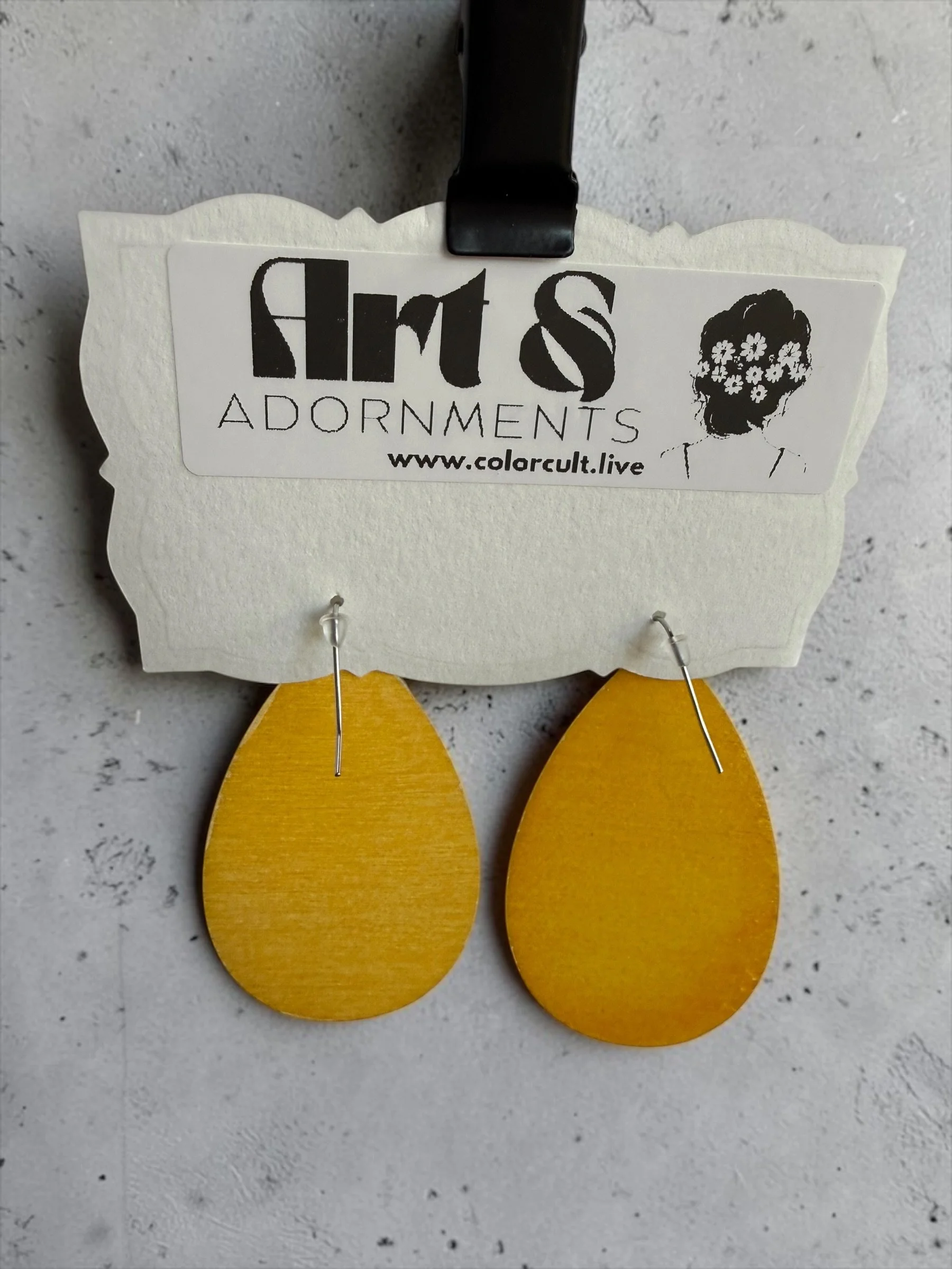 Mellow Yellow Teardrop Earrings by Color Cult