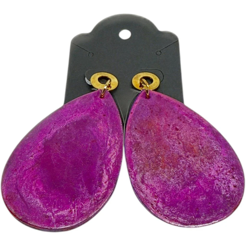 Distressed Royalty Teardrop Earrings by Color Cult