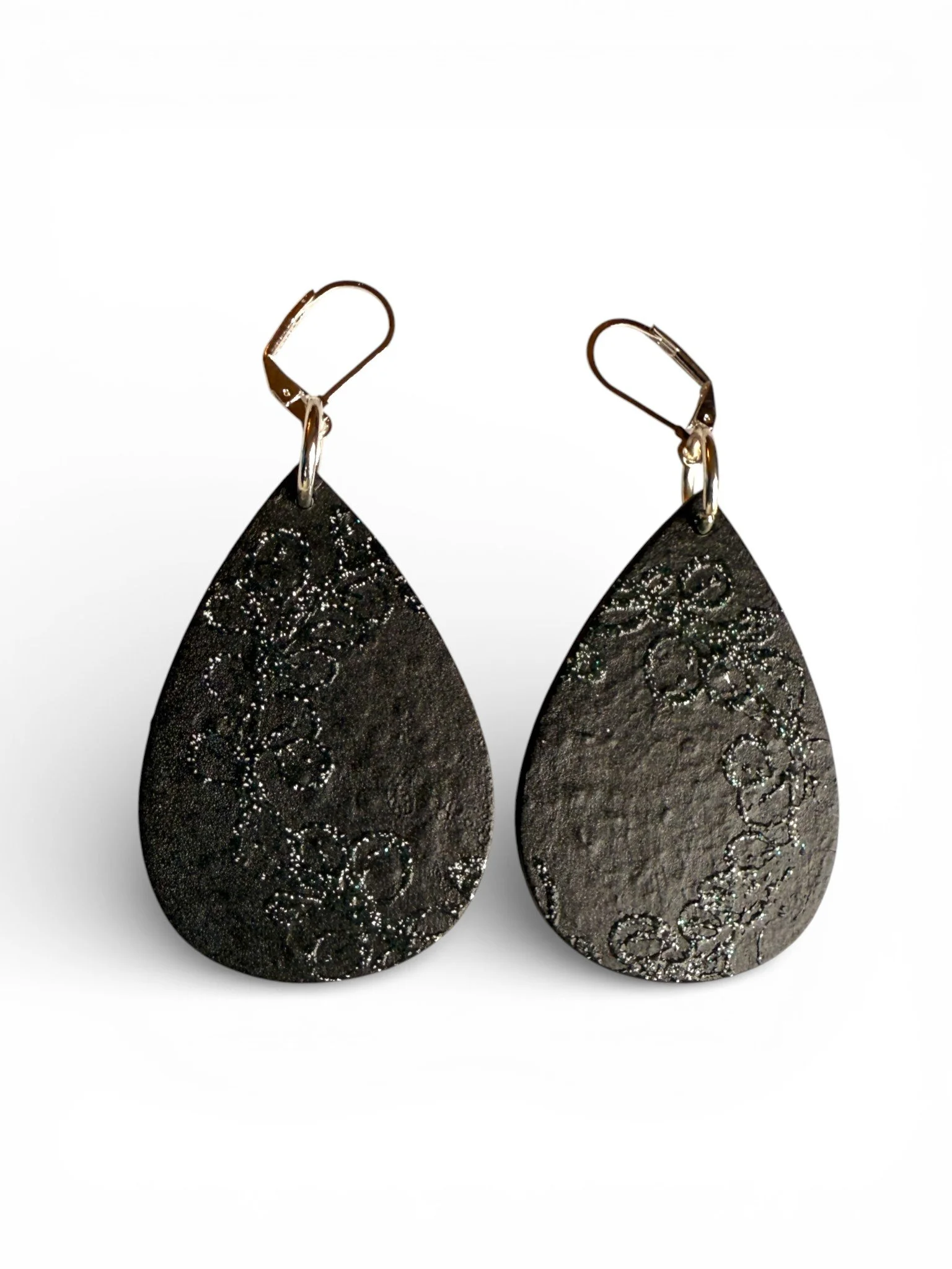 Boho Black Dress Teardrop Earrings