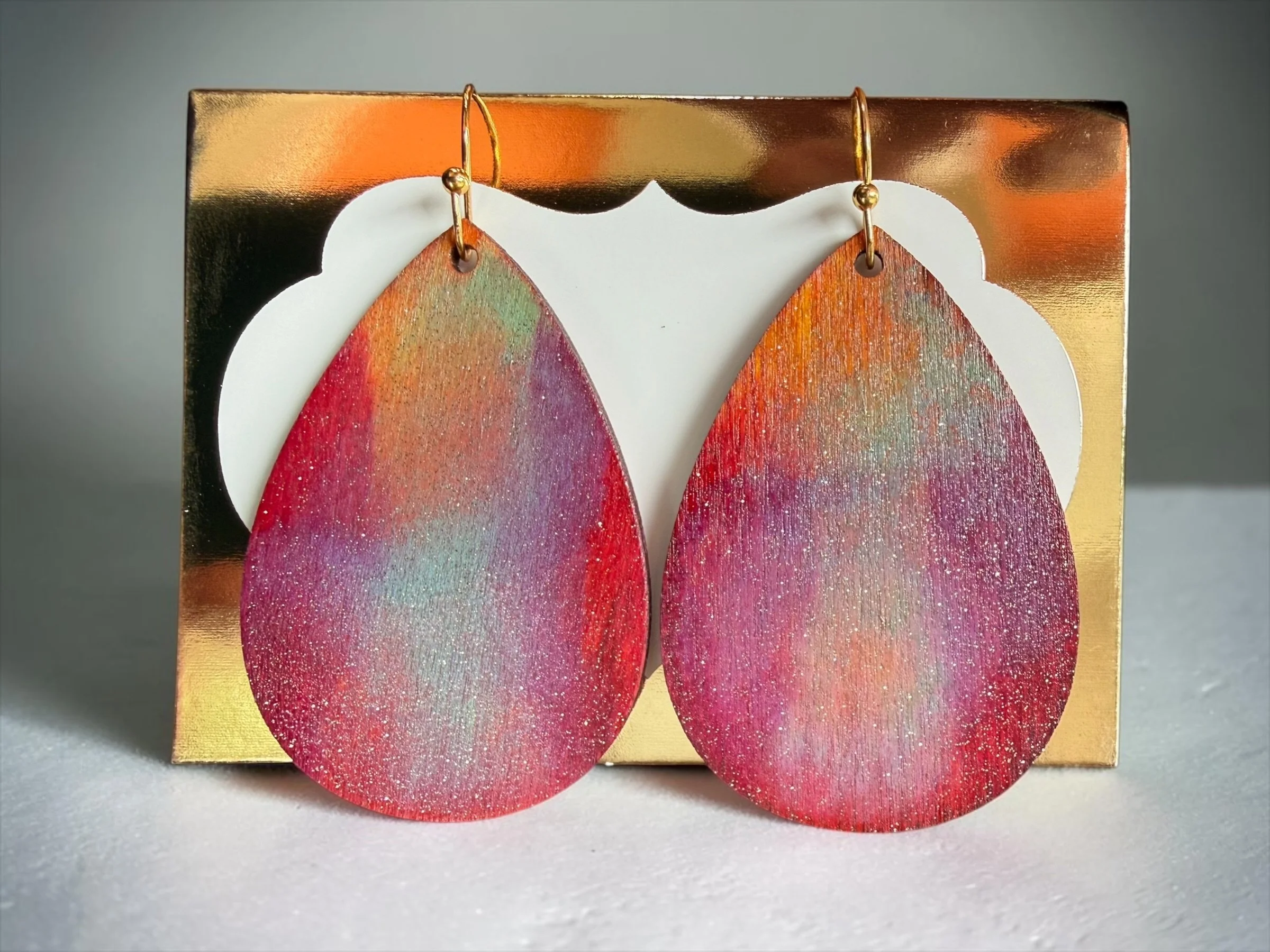 Prism Shimmer Teardrop Earrings