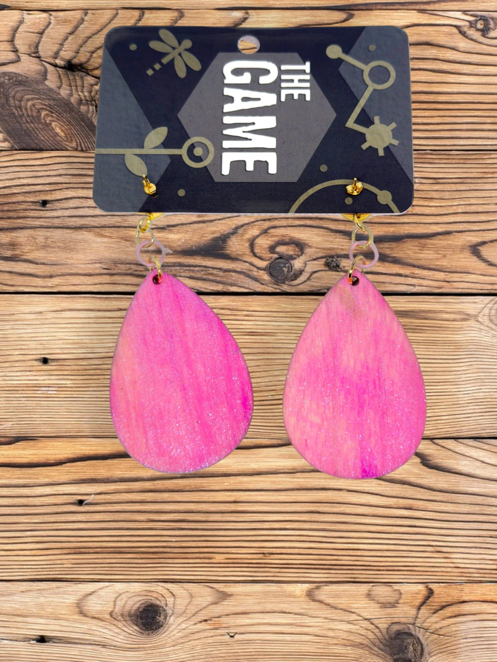 Pink Cloud Teardrop Earrings by Color Cult