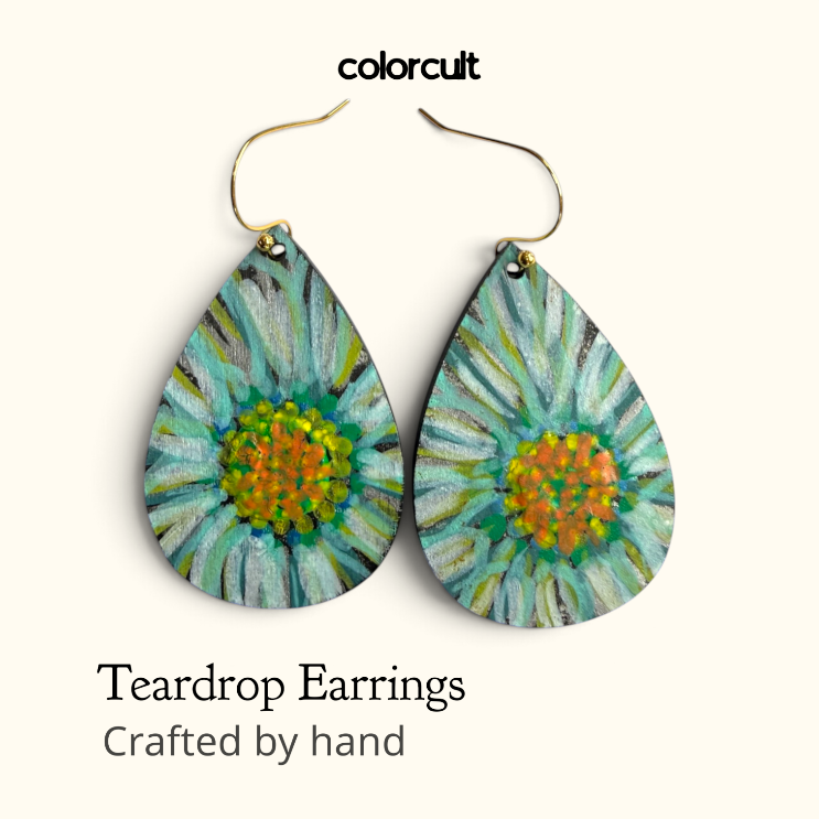 Floral Fusion Teardrop Earrings