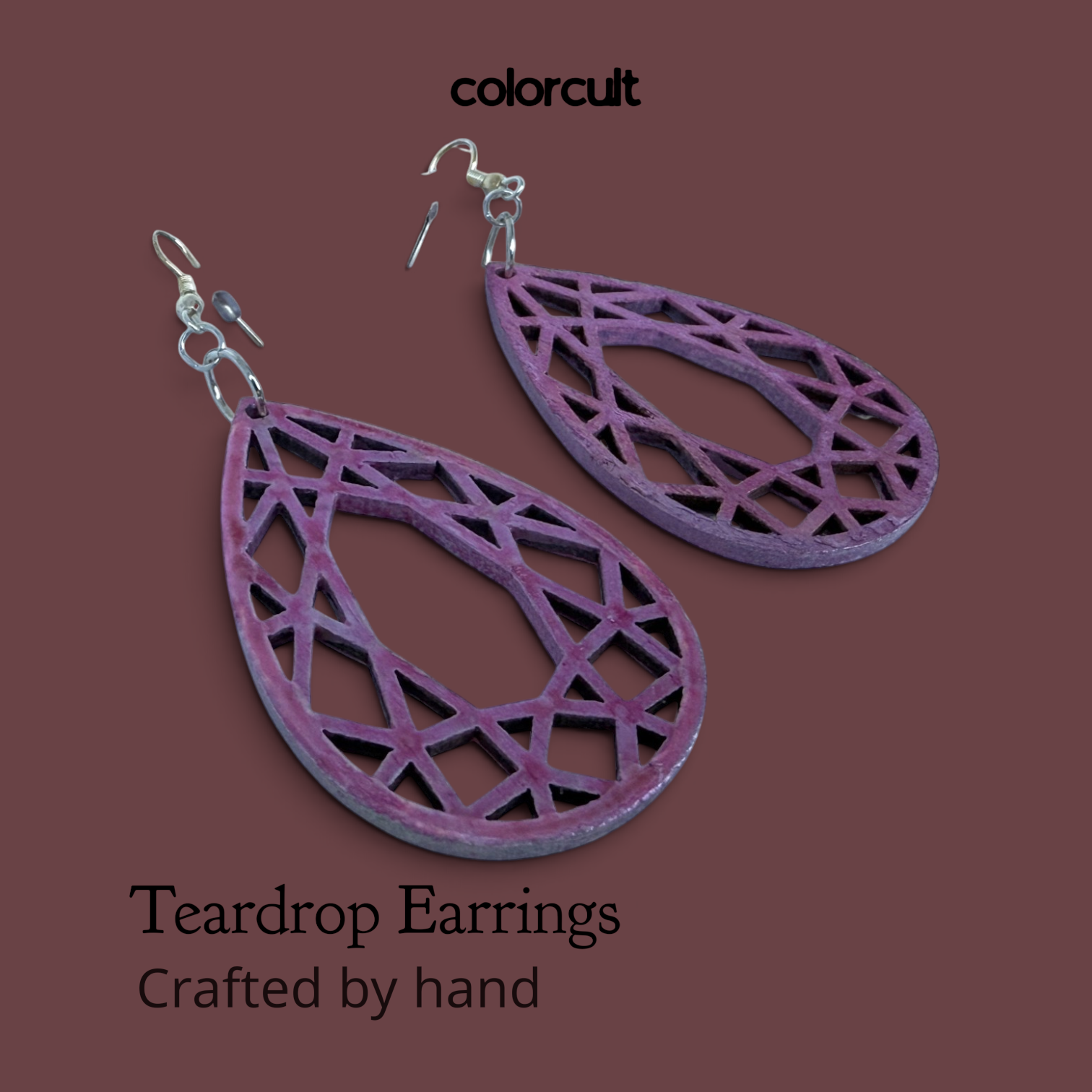 Pink Cameo Teardrop Earrings