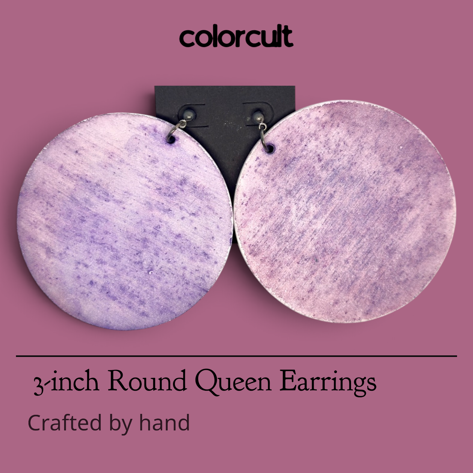 Violet Whitewash Queen Earrings