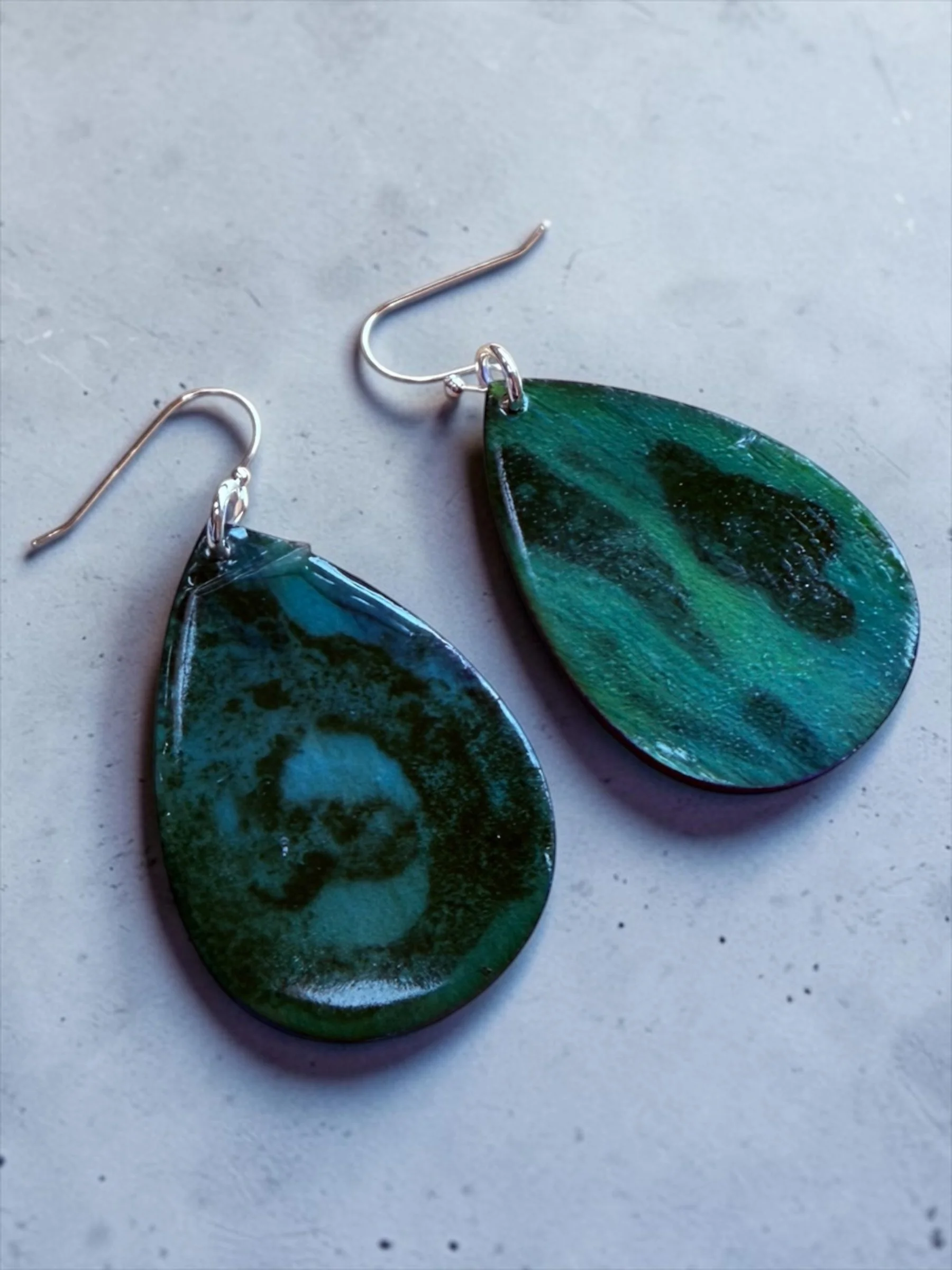 Reversible Glow in the Dark Teardrop Earrings by Color Cult