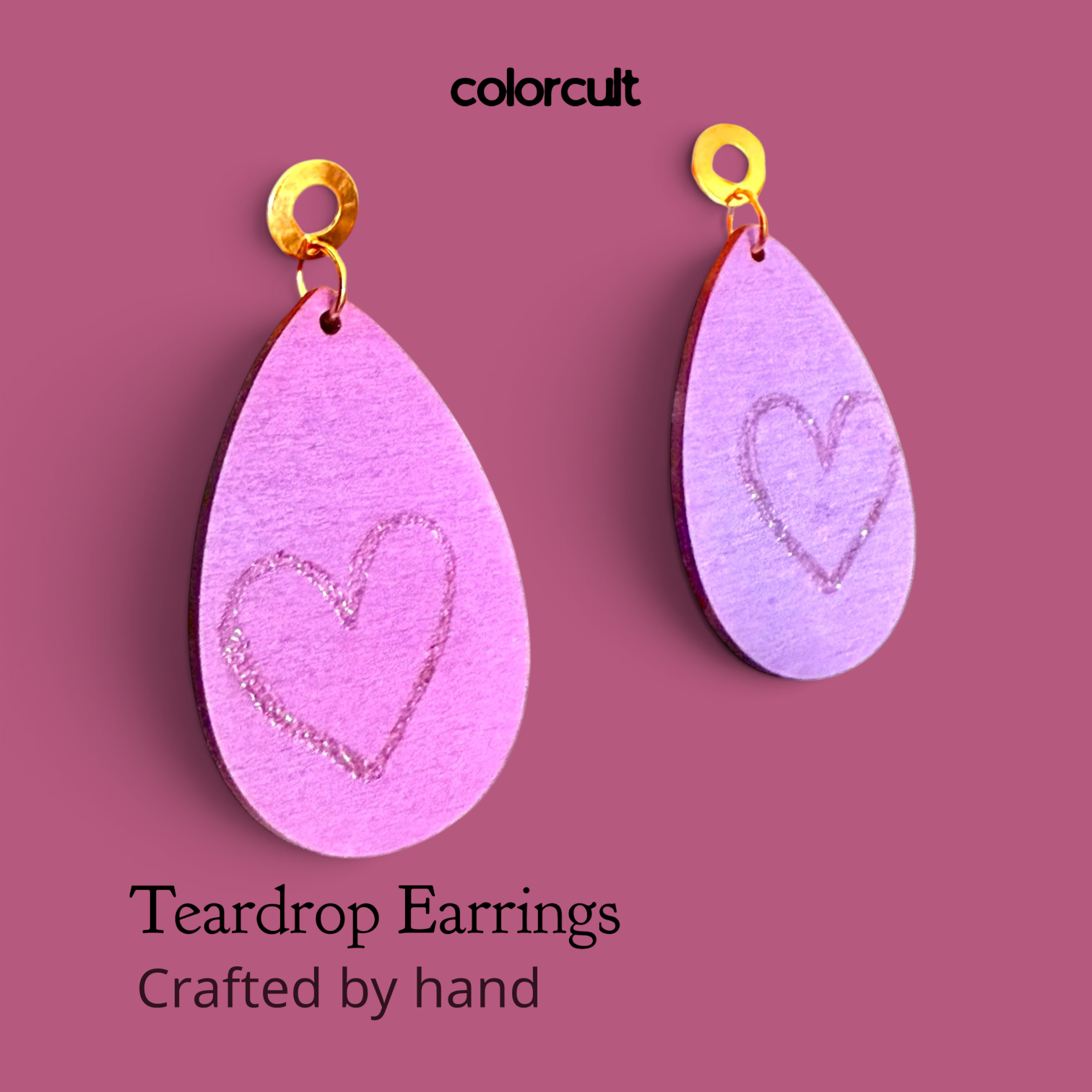 Allium Purple UV Teardrop Earrings