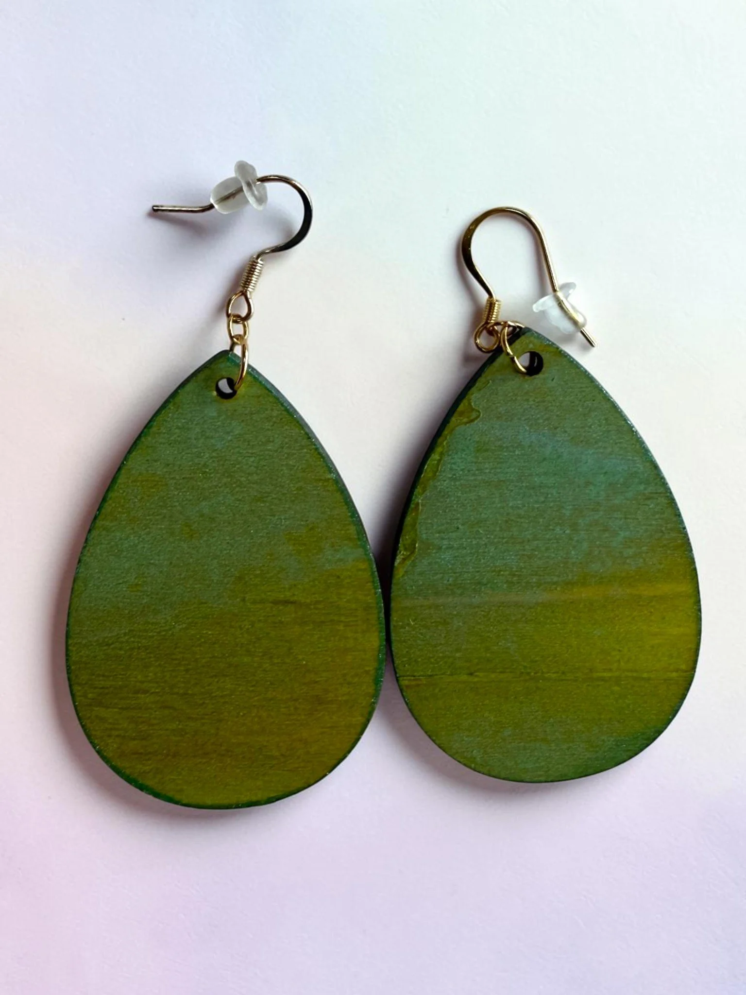 Pistachio Teardrop Earrings by Color Cult
