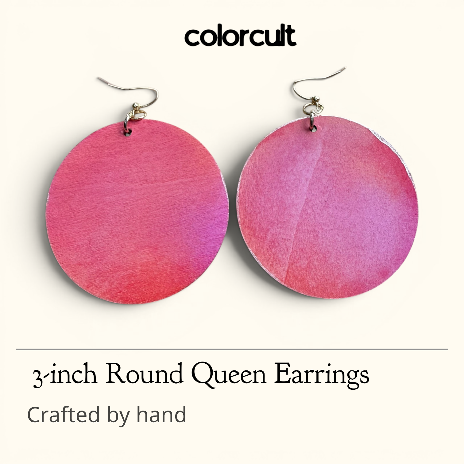 Distressed Pink Queen Earrings
