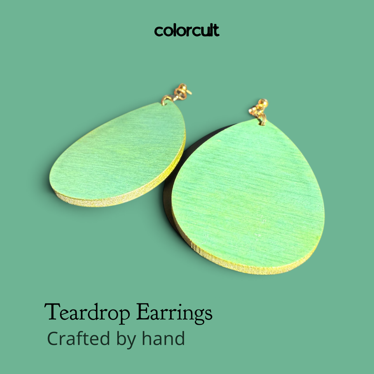 Wheatgrass Teardrop Earrings