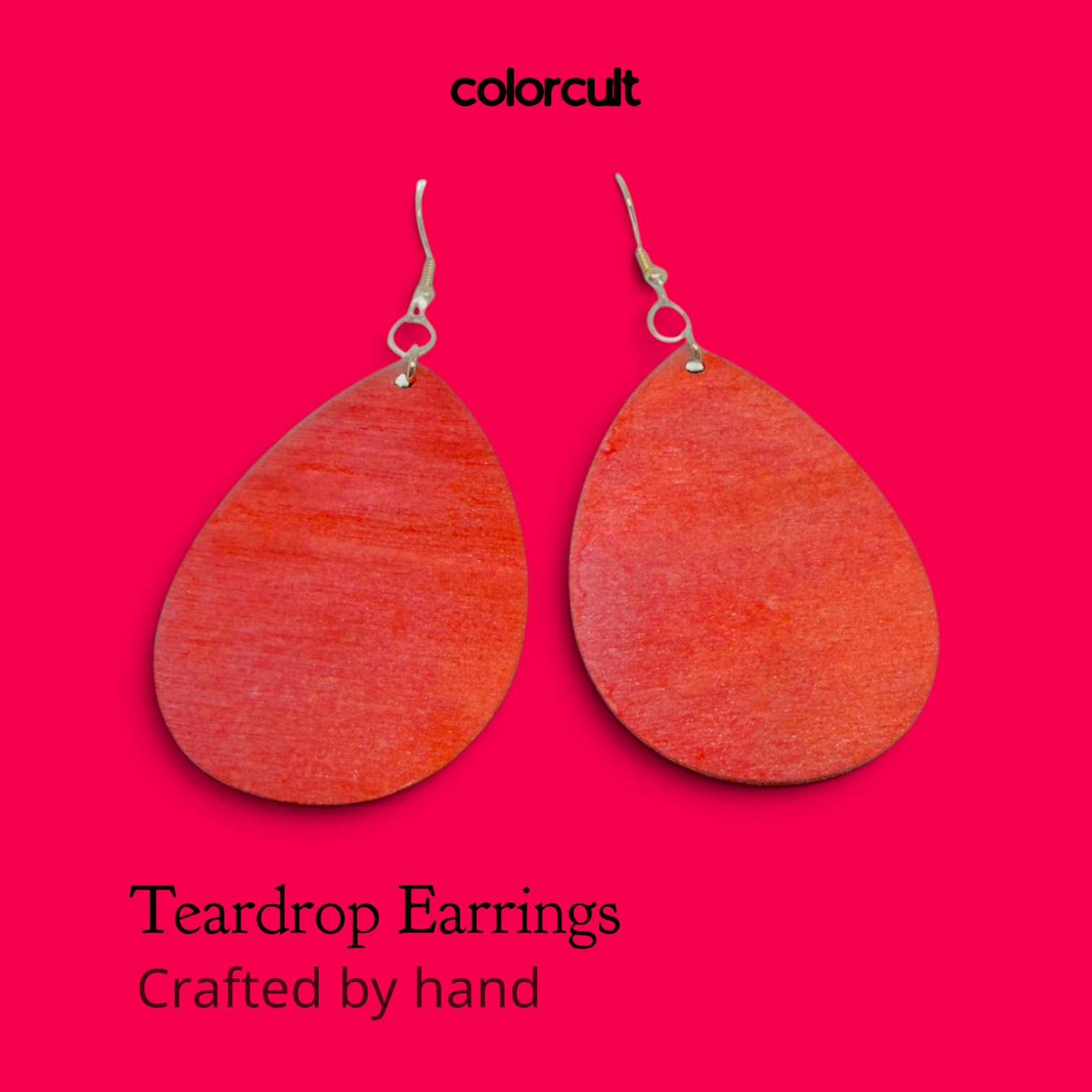 Persimmon Teardrop Earrings