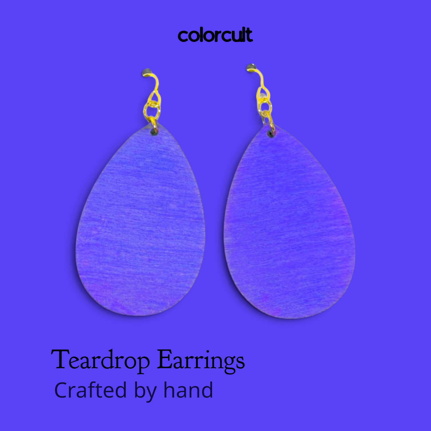 Purple Perp Teardrop Earrings