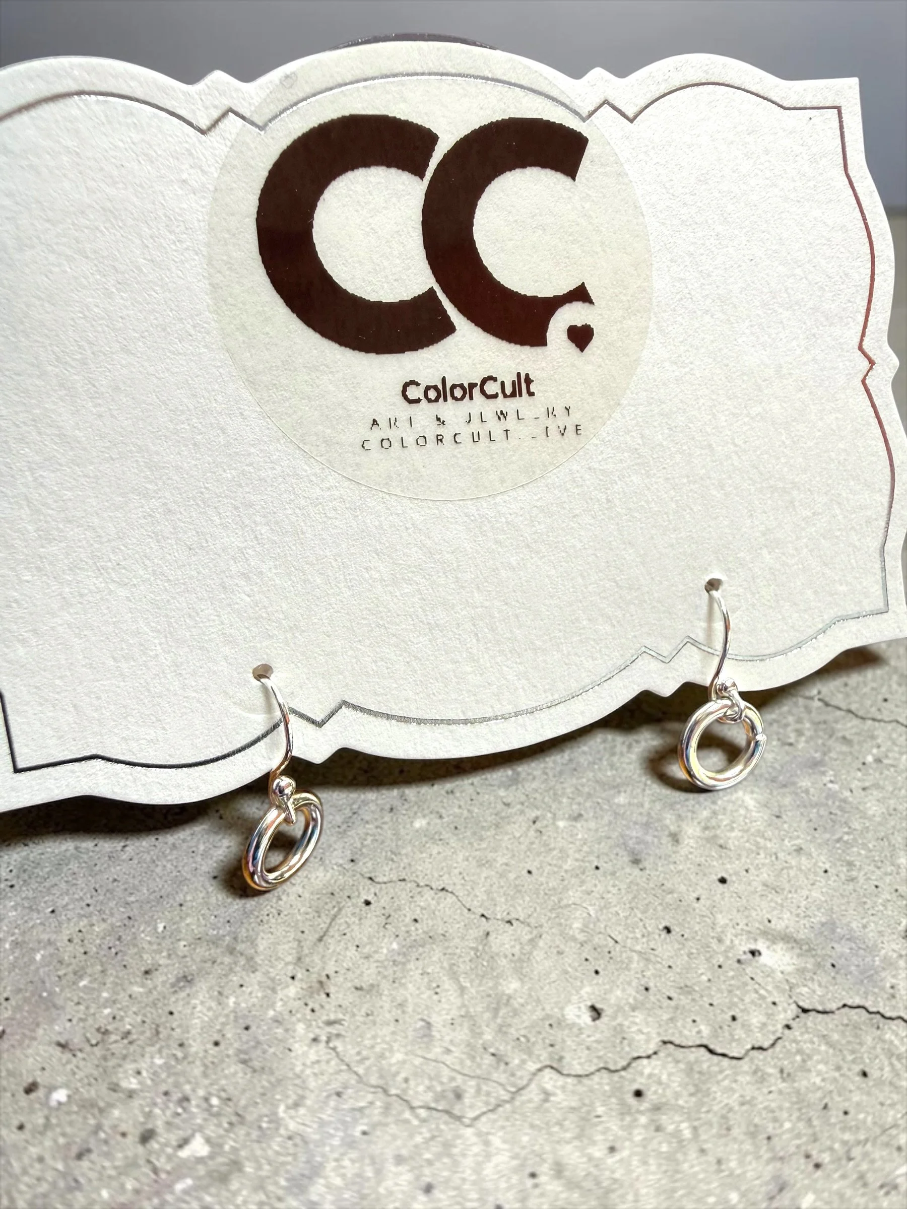 Tiny Front Facing Hoop Earrings - Silver (1).JPG