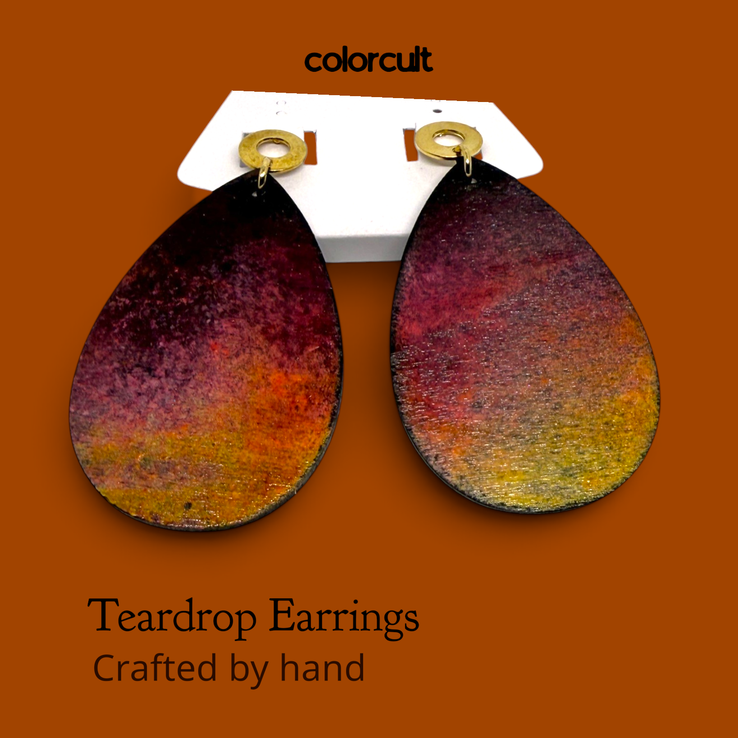 Sunset Spectrum Teardrop Earrings
