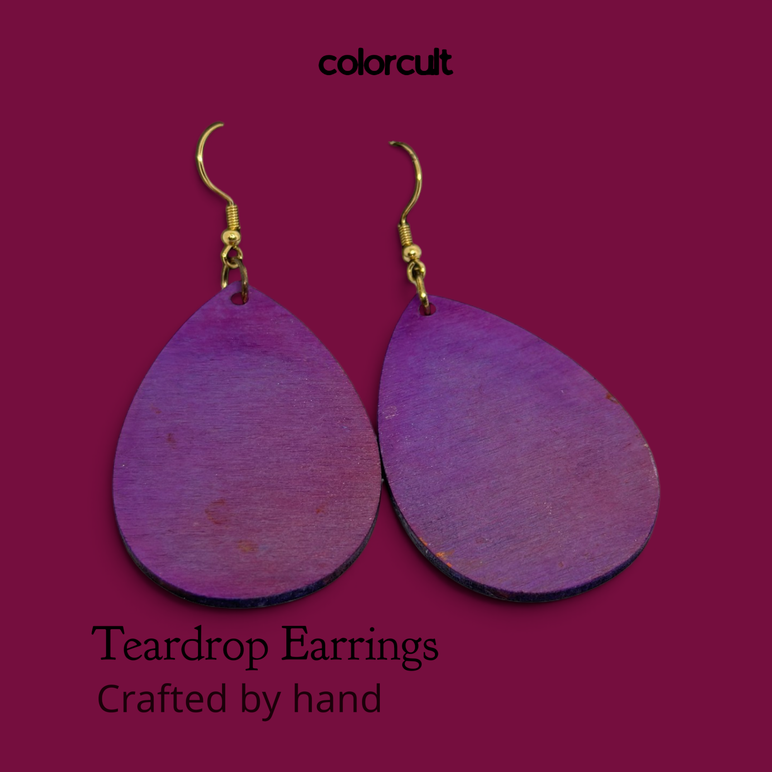 Hot Plum Teardrop Earrings