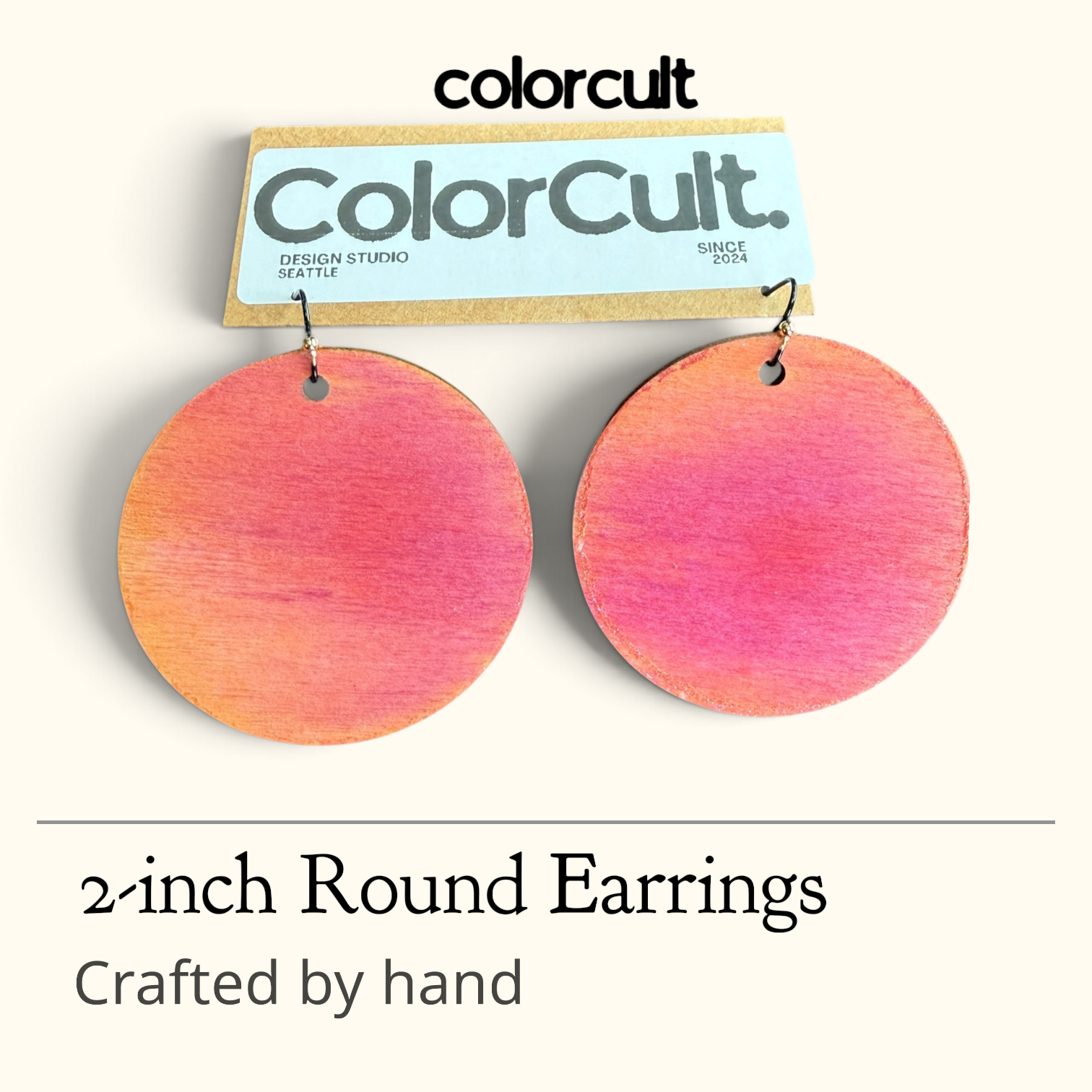 Tahiti3 Hand-Painted Earrings
