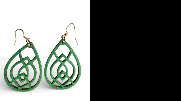 Cameo Window Teardrop Earrings by Color Cult