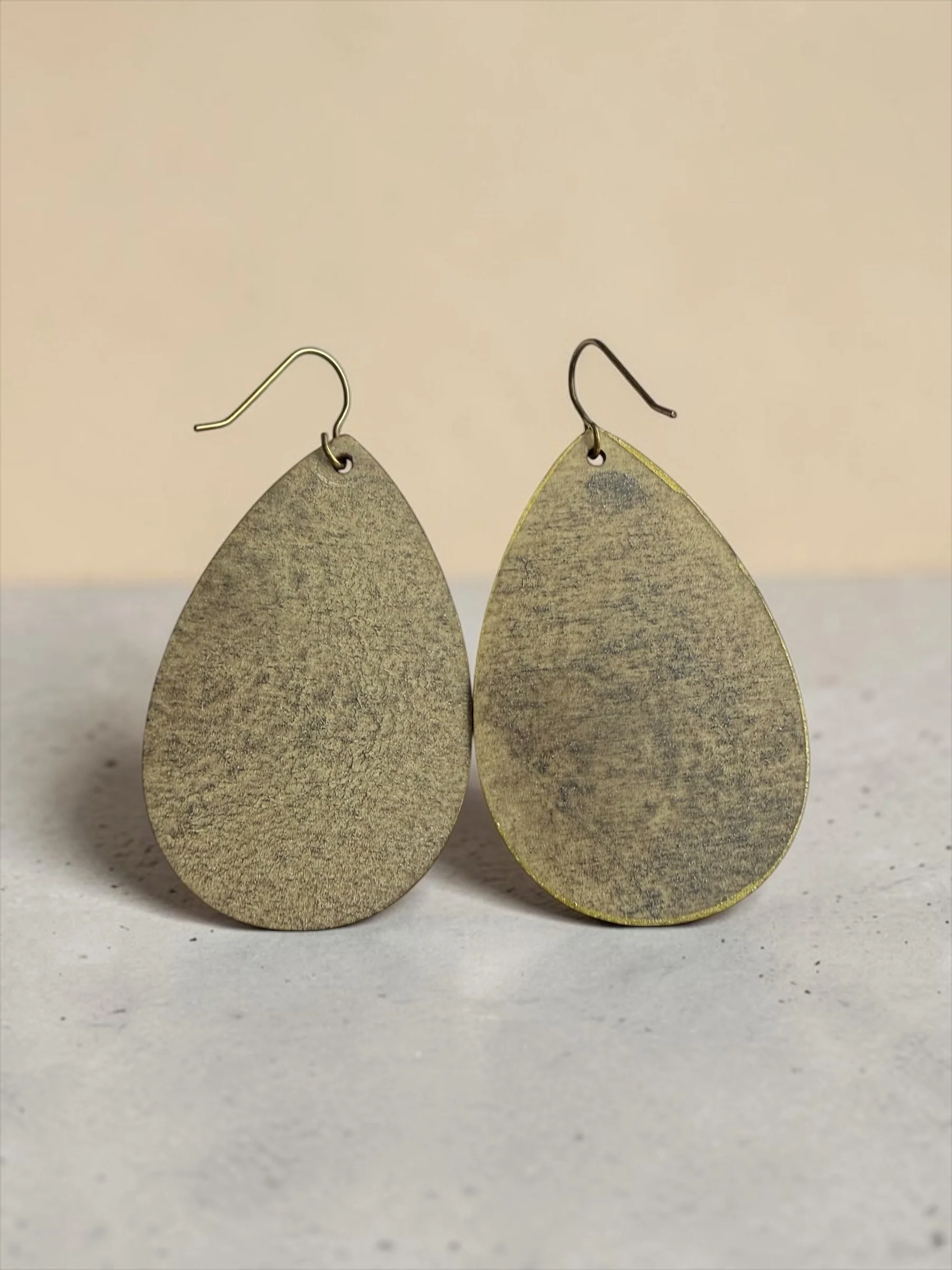 Metallic Heather Teardrop Earrings by Color Cult