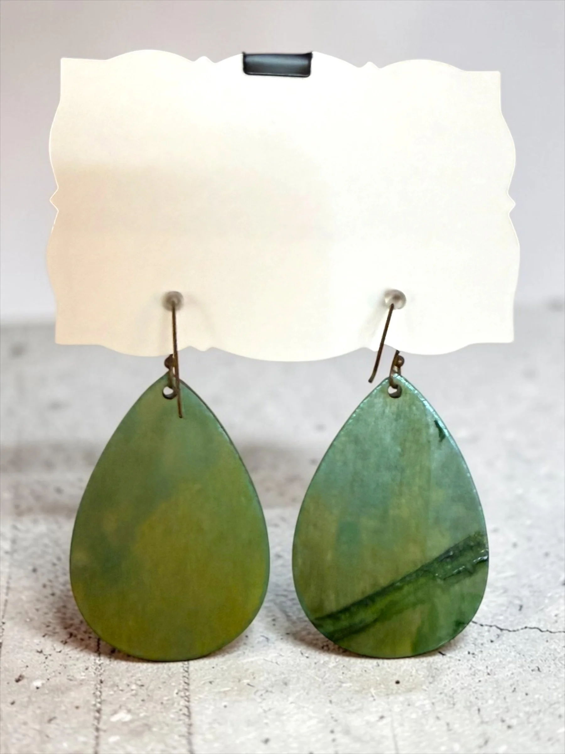 Grass Teardrop Earrings by Color Cult